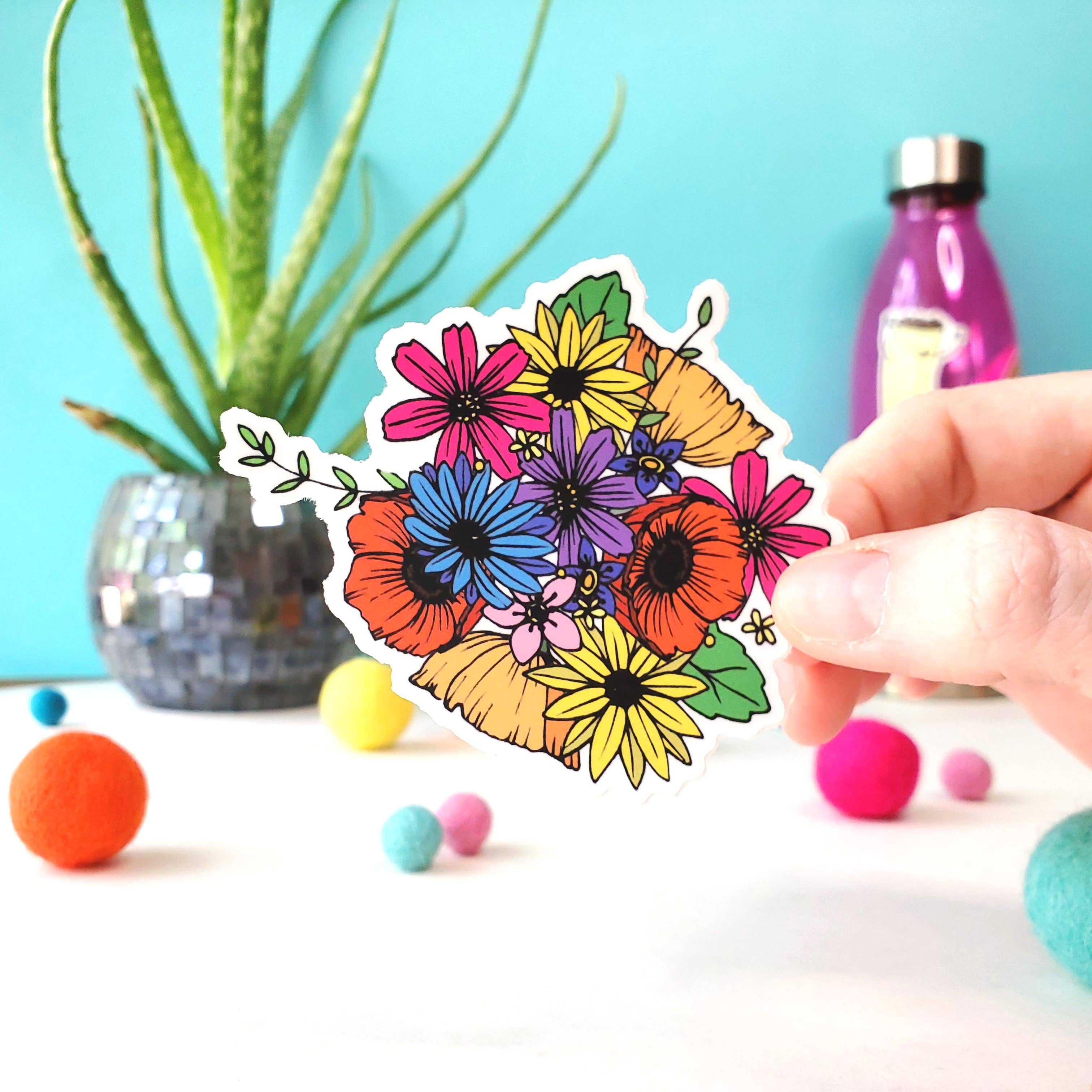 Shawna Smyth Studio - Wildflowers Sticker - waterproof, vinyl, floral, pretty