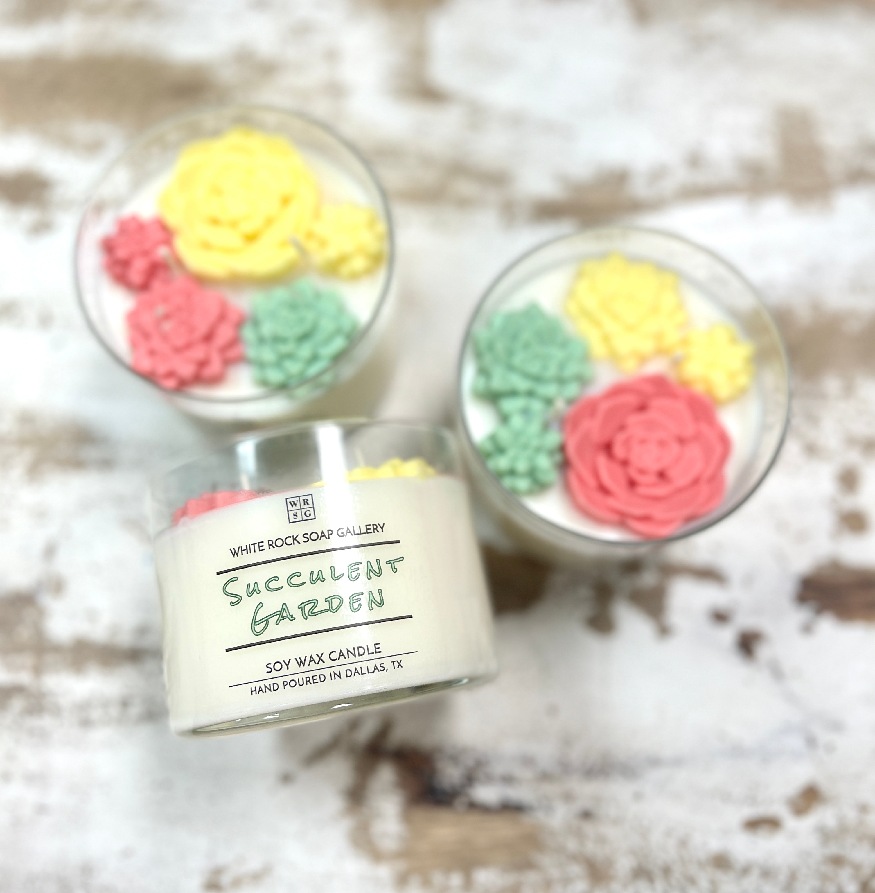 Succulent Garden Soy Wax Candle
