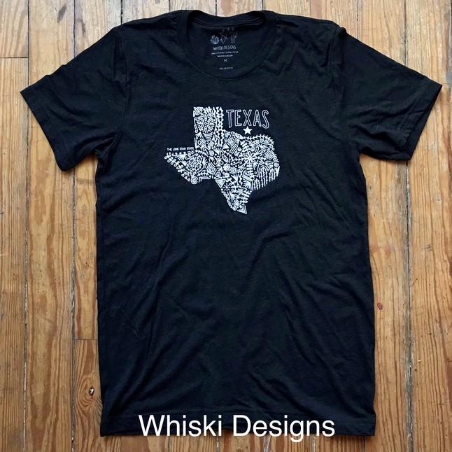 Whiski Design T-Shirt Texas Doodle