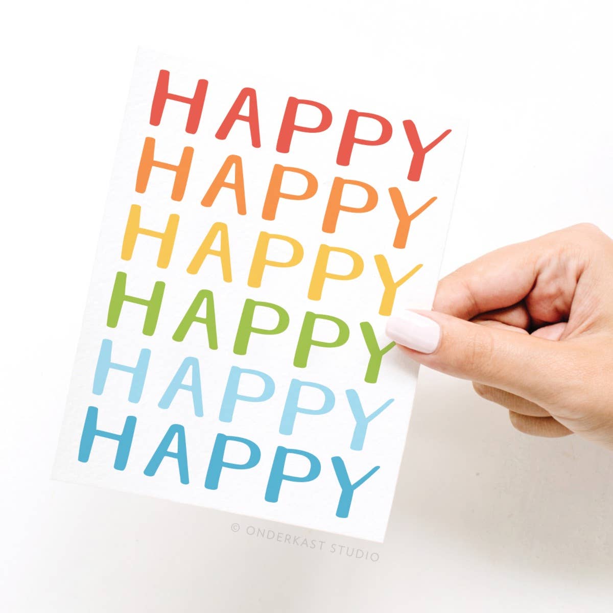 Onderkast Studio - Rainbow Happy Birthday Greeting Card