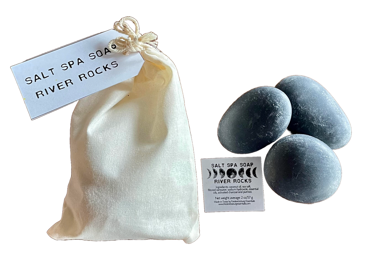 Fredericksburg Essentials - River Rock Charcoal Salt Spa Soap Set - 3 ...