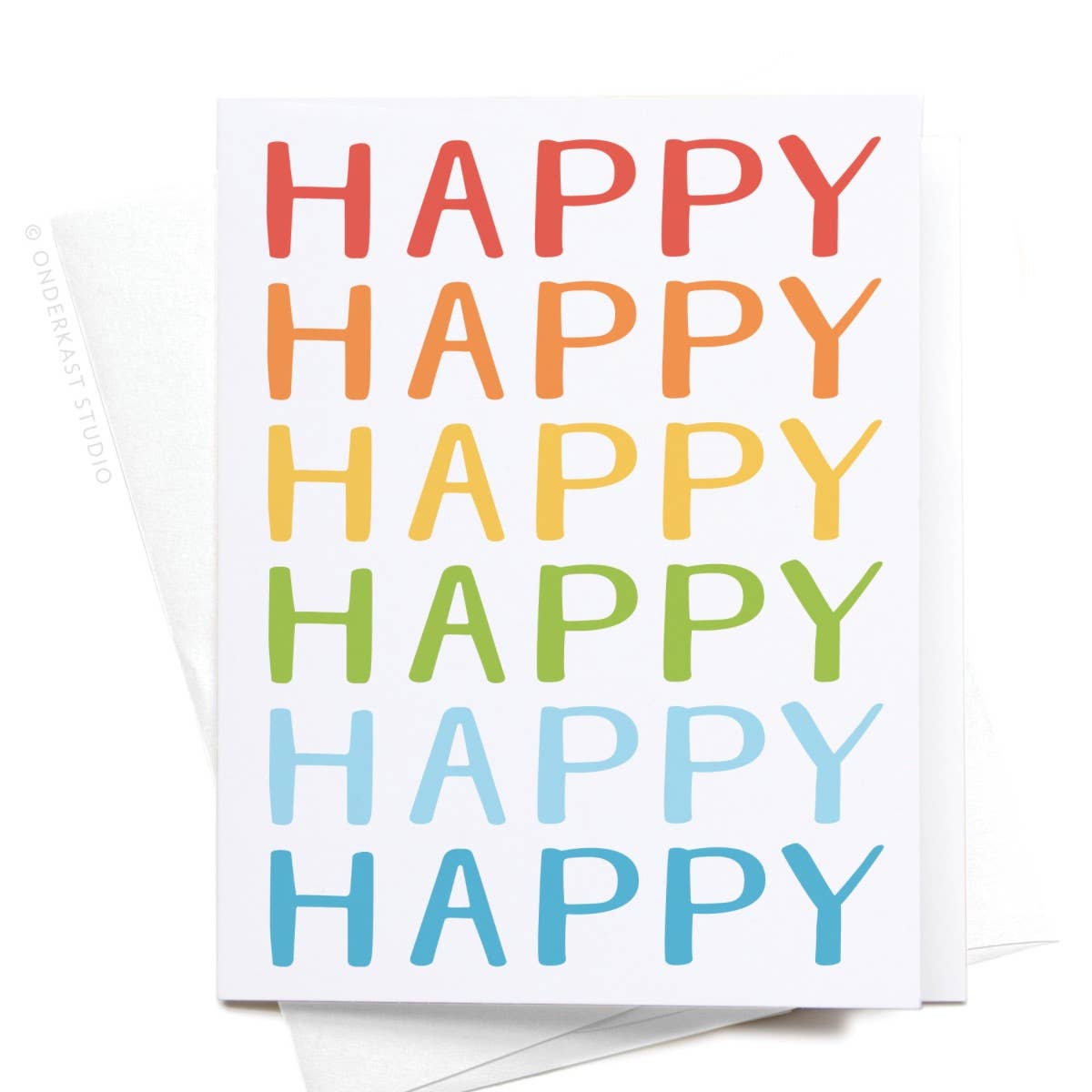 Onderkast Studio - Rainbow Happy Birthday Greeting Card