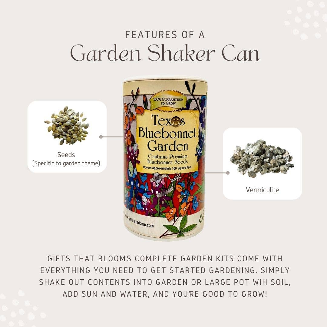 Gifts That Bloom - Texas  Bluebonnet Shaker Garden