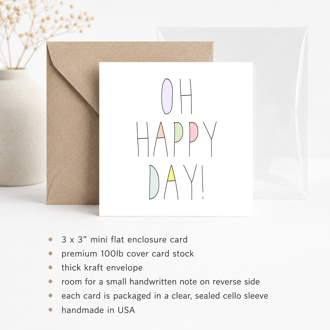 Susan Case Designs - Oh Happy Day - Mini Card