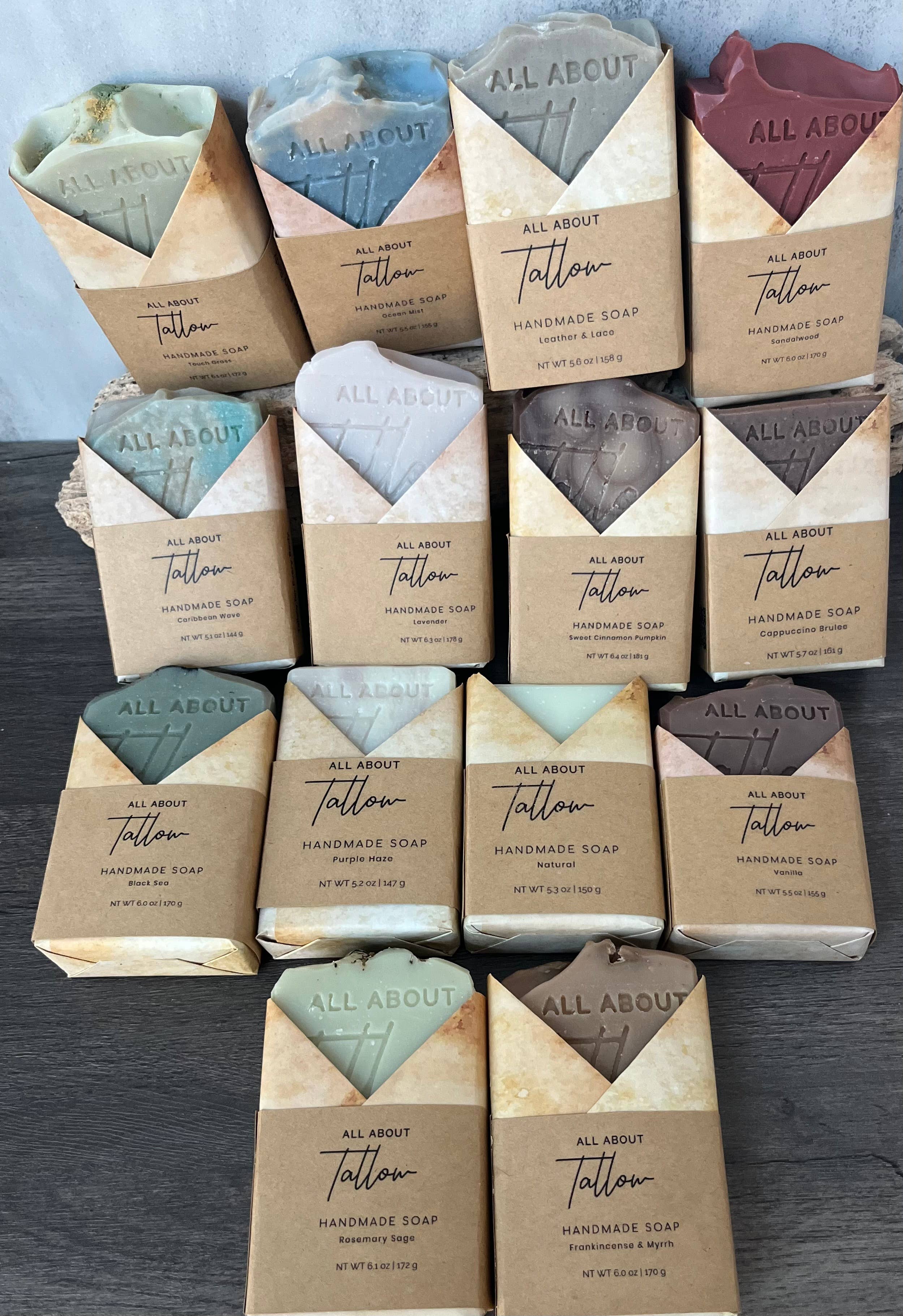 Handcrafted Tallow Soap: Redwood & Moss