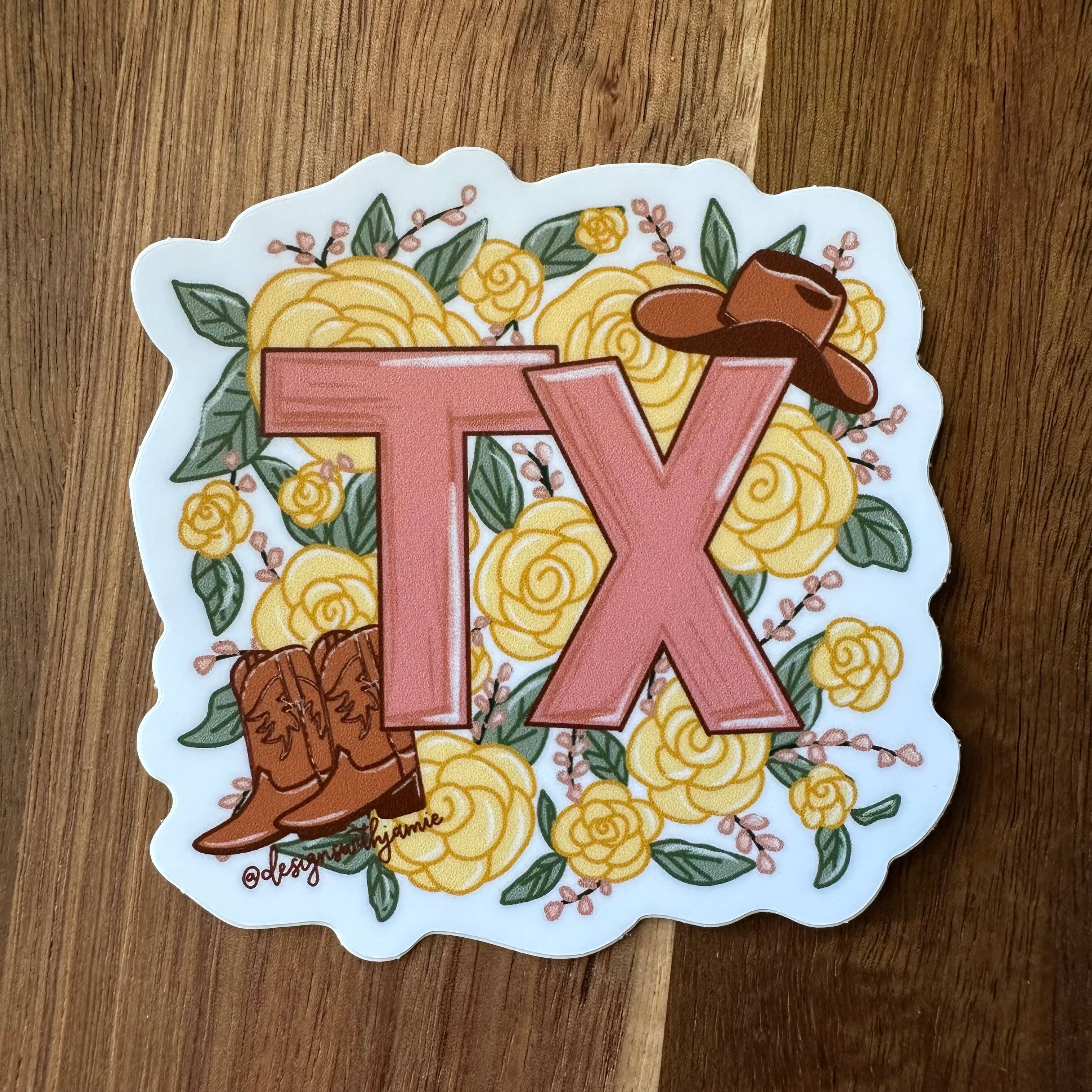 Texas Yellow Rose Sticker