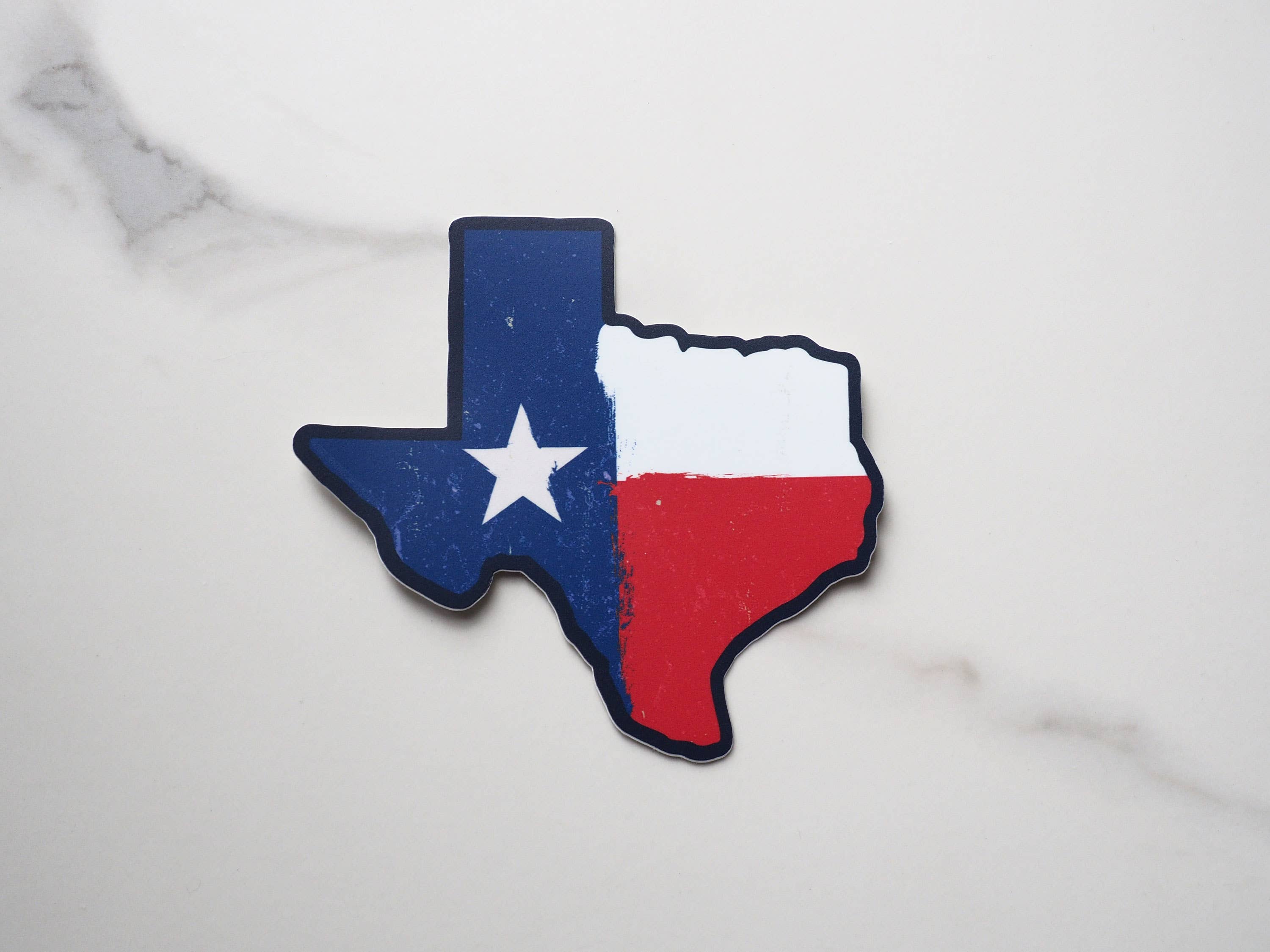 Classic Texas Flag Sticker, TX Bumper Stickers