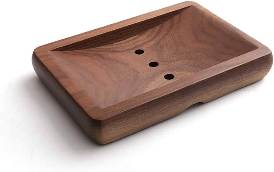 Beech Eco Walnut Soap Dish w/ Drainage Holes