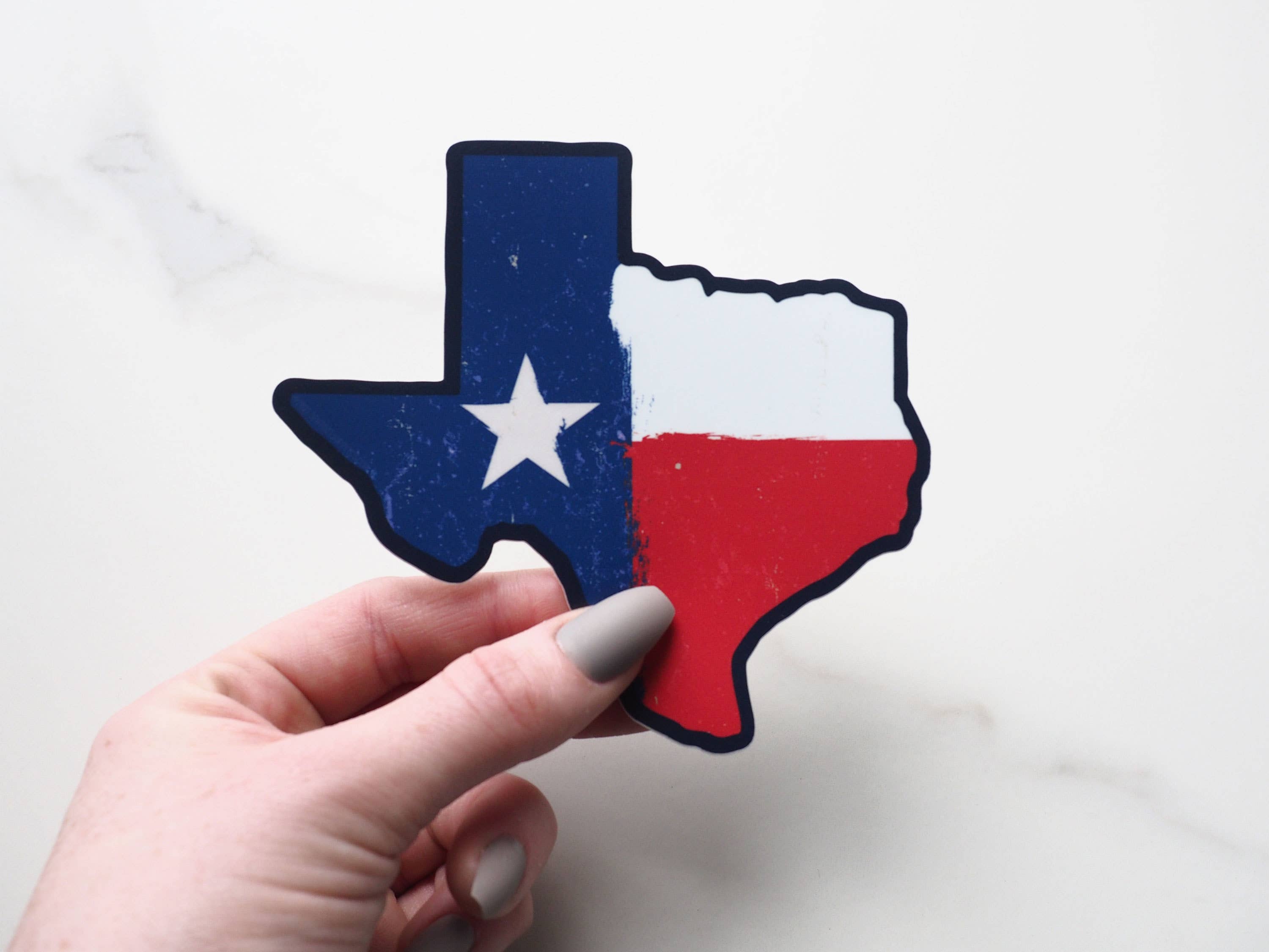 Classic Texas Flag Sticker, TX Bumper Stickers