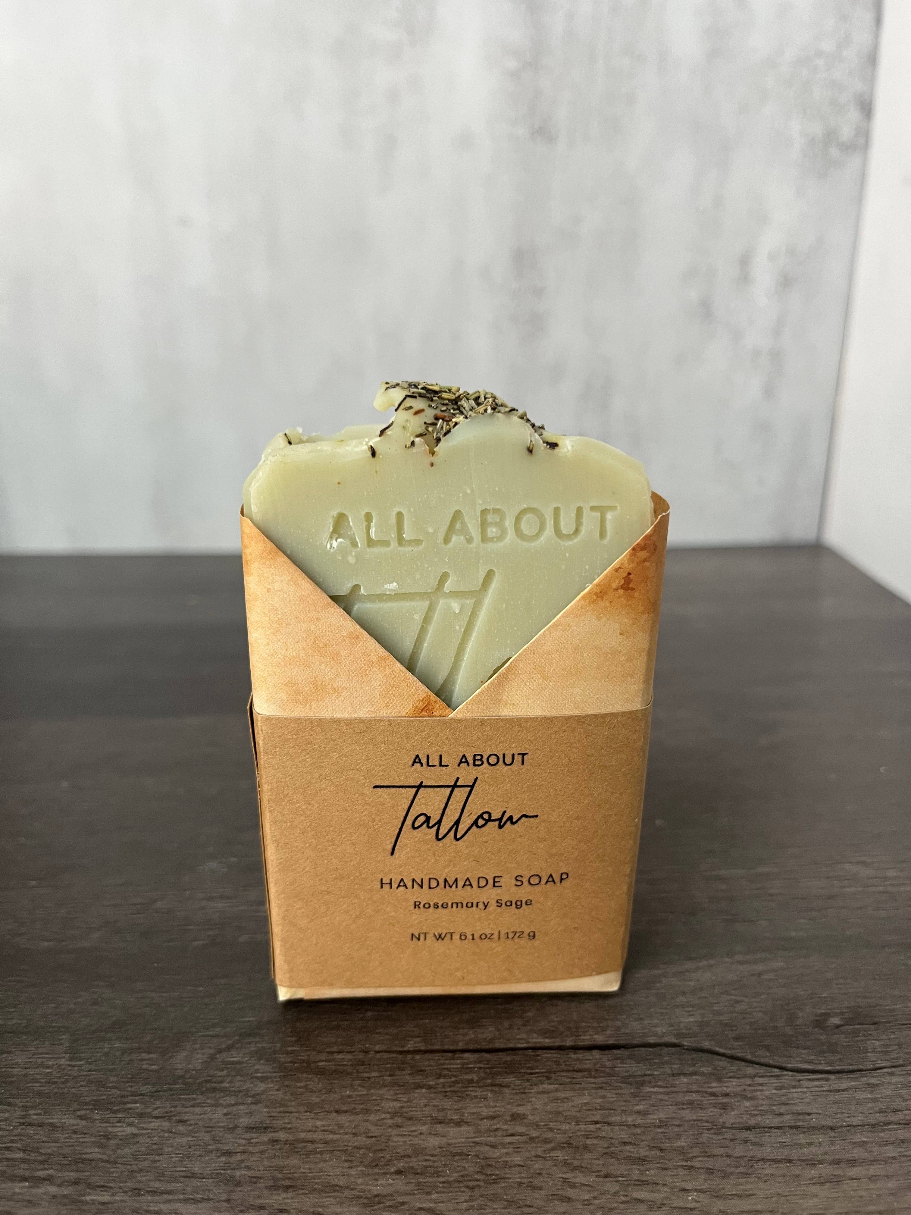 Handcrafted Tallow Soap: Sandalwood