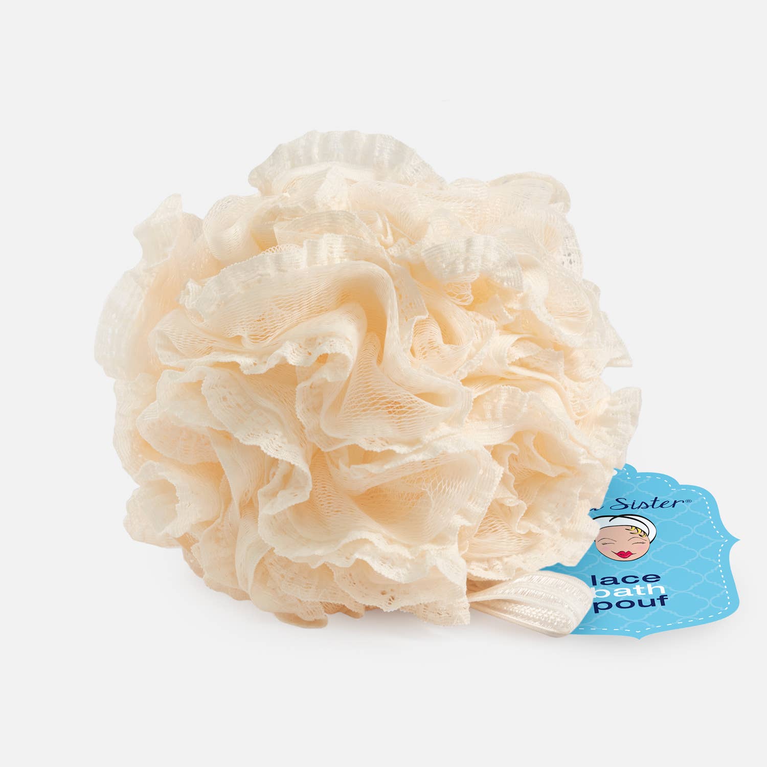 Bath Accessories Company - Vintage Lace Bath Pouf: Light Beige