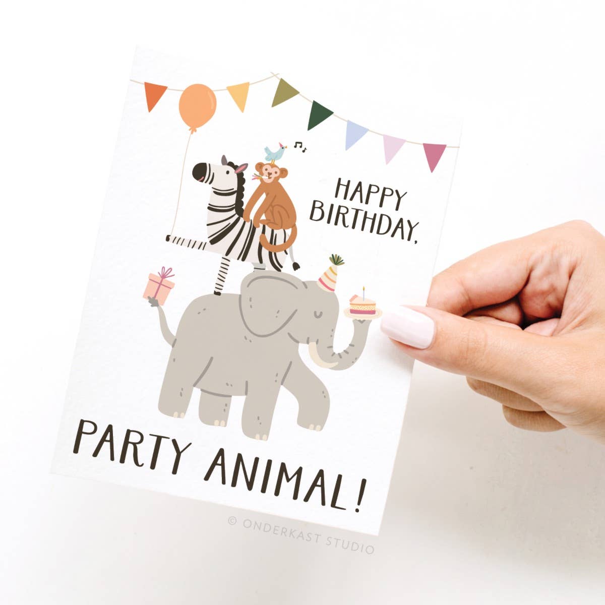 Onderkast Studio - Happy Birthday, Party Animal Greeting Card