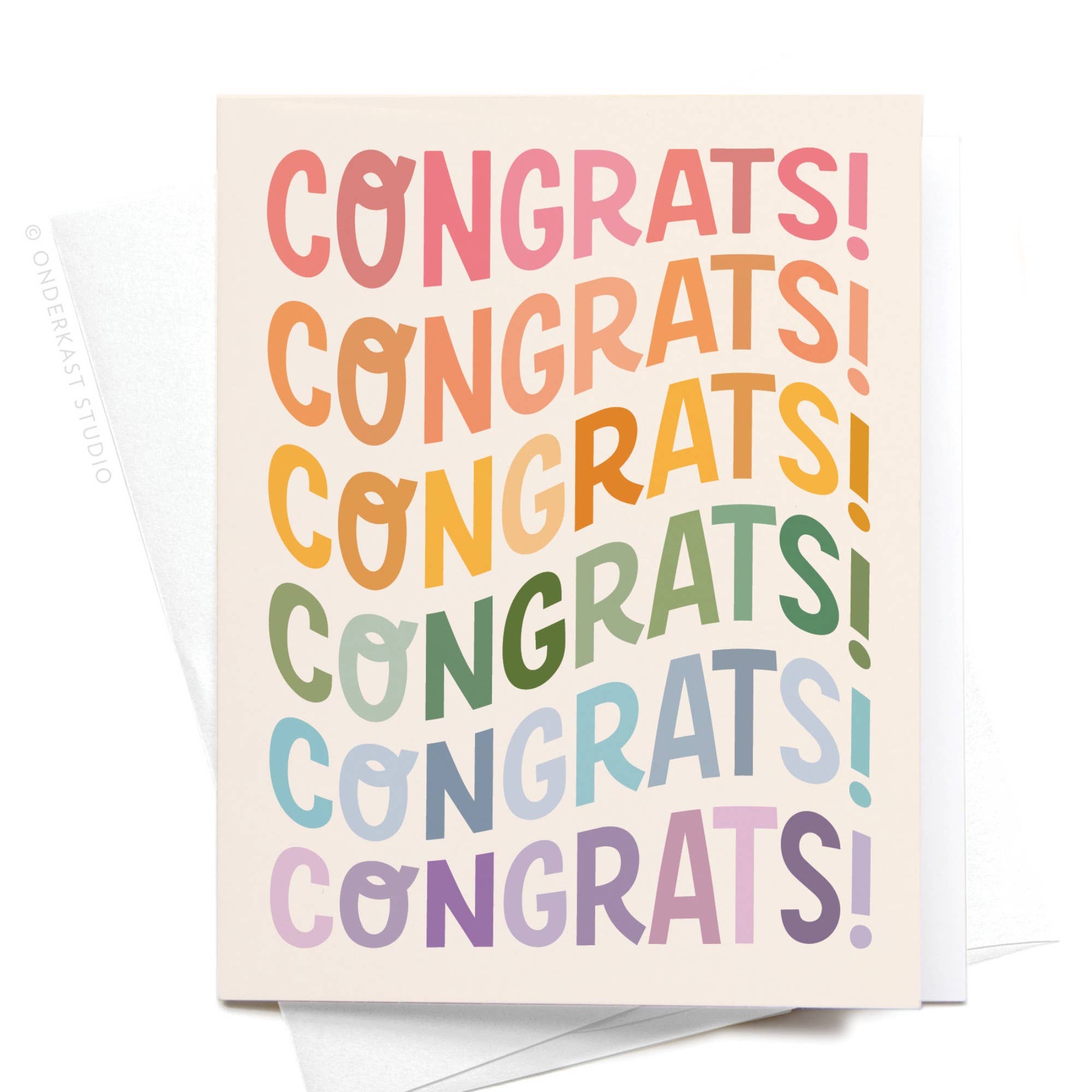 Onderkast Studio - Congrats Wonky Type Greeting Card