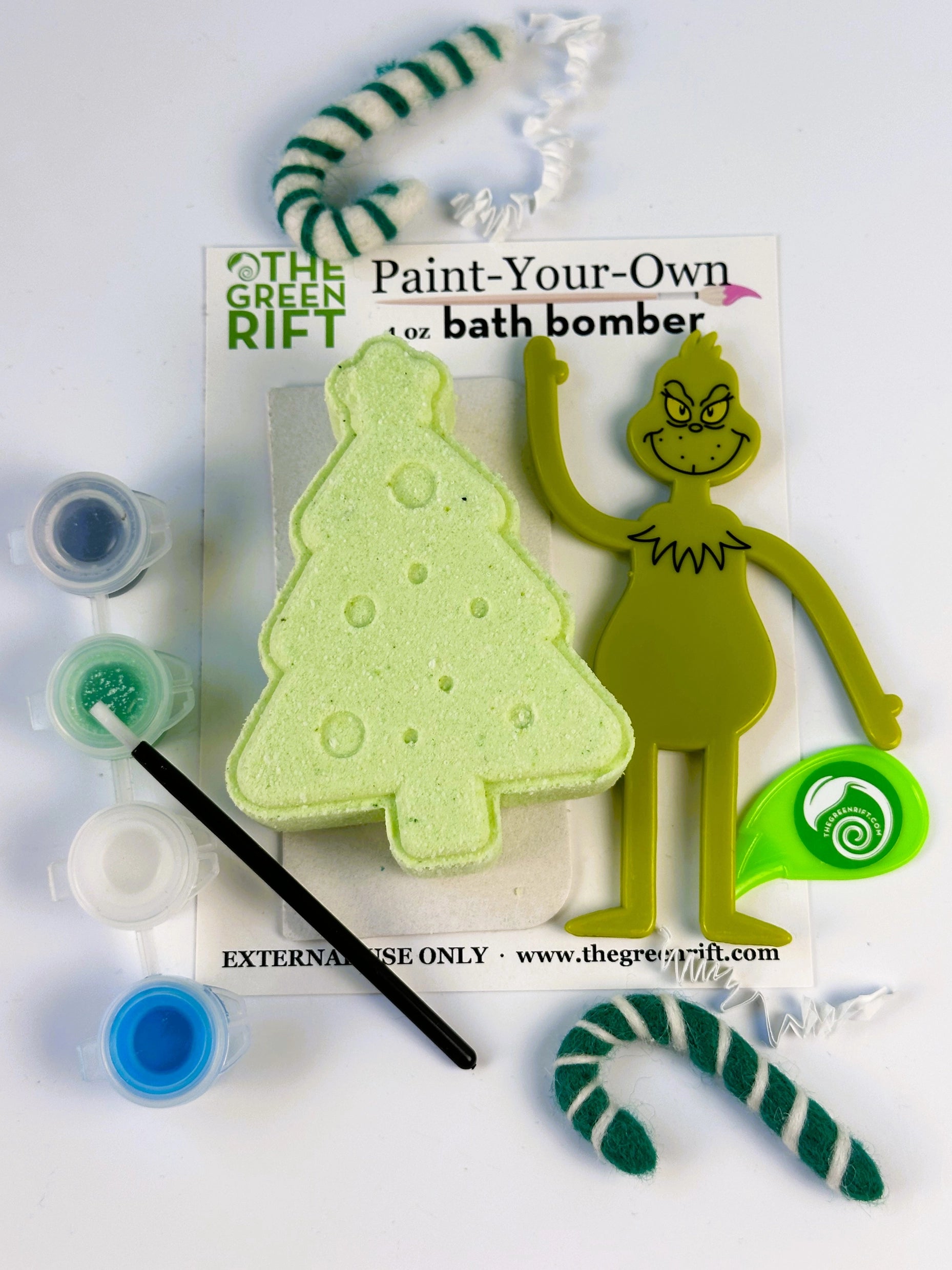 The Green Rift -Bath Bomb Paint-Your-Own Set - The Grinch