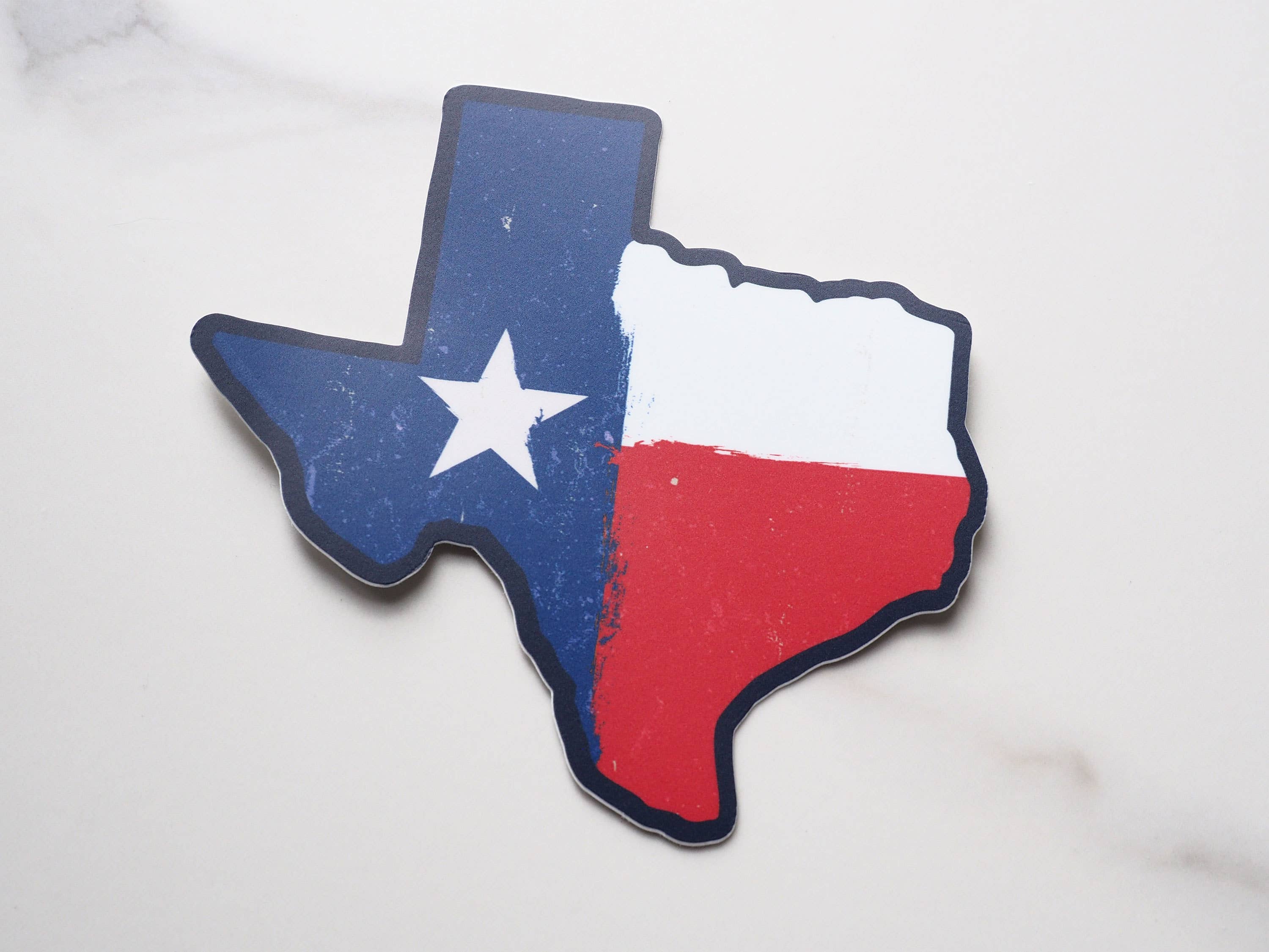 Classic Texas Flag Sticker, TX Bumper Stickers