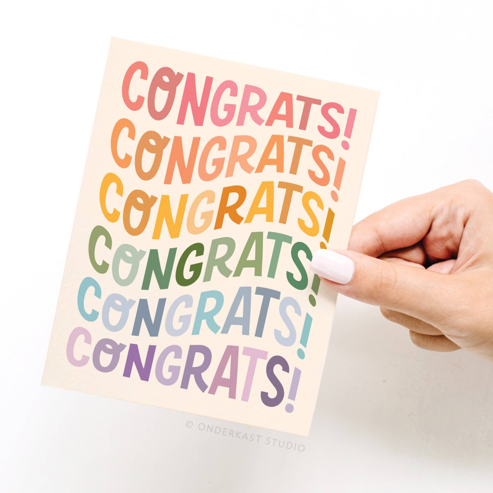 Onderkast Studio - Congrats Wonky Type Greeting Card