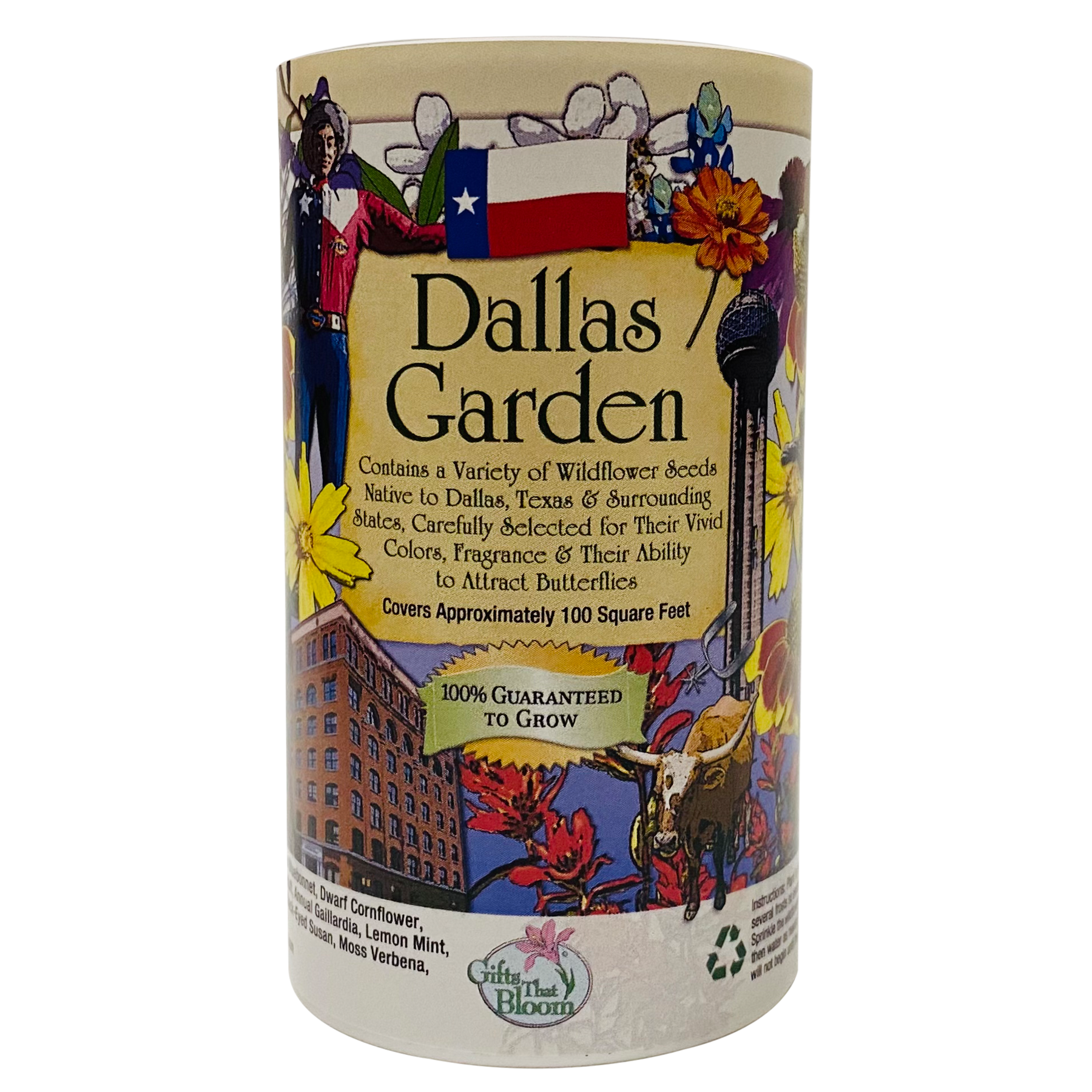 Dallas Shaker Garden Can Seed Kit