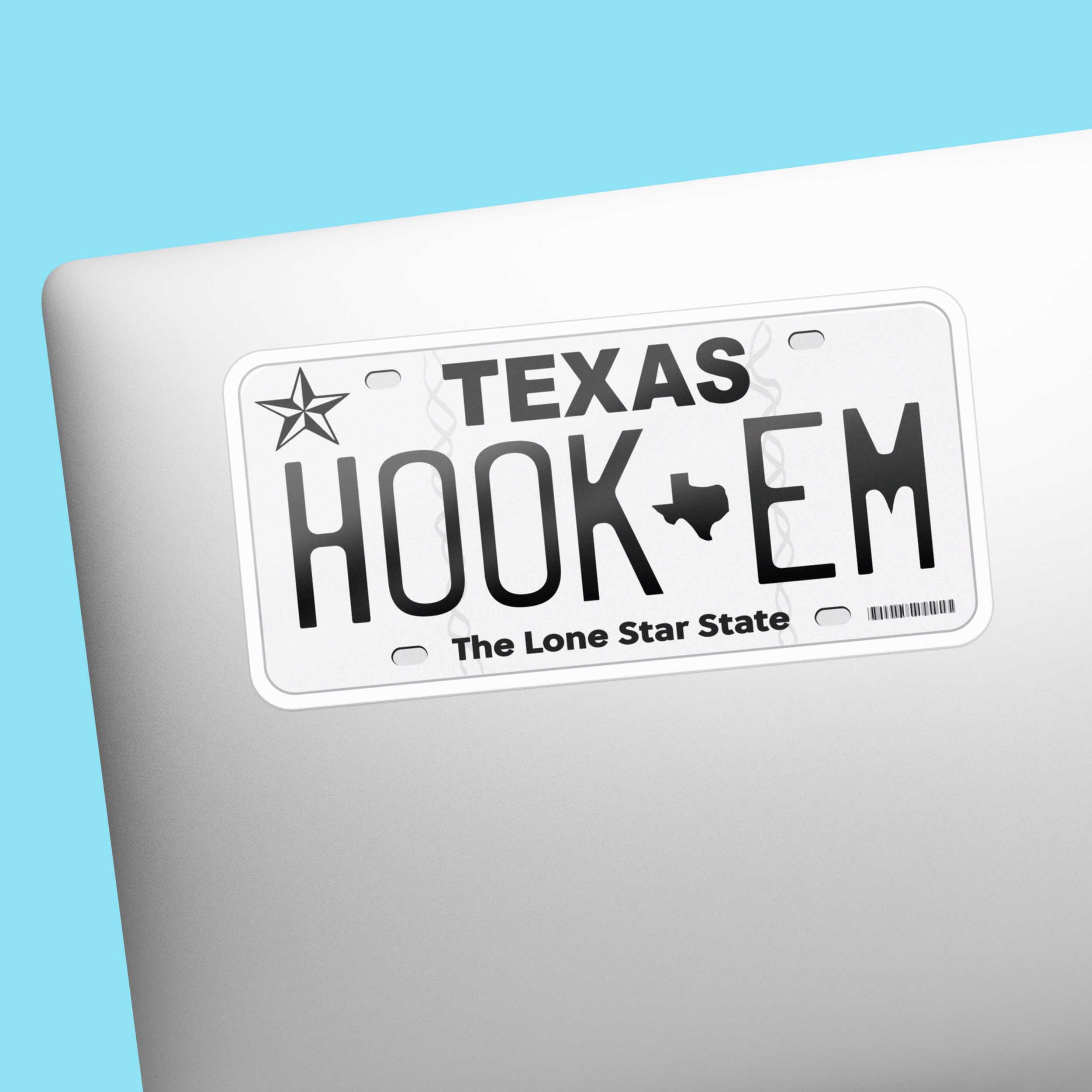 Sentinel Supply - Hook Em Texas License Plate Sticker