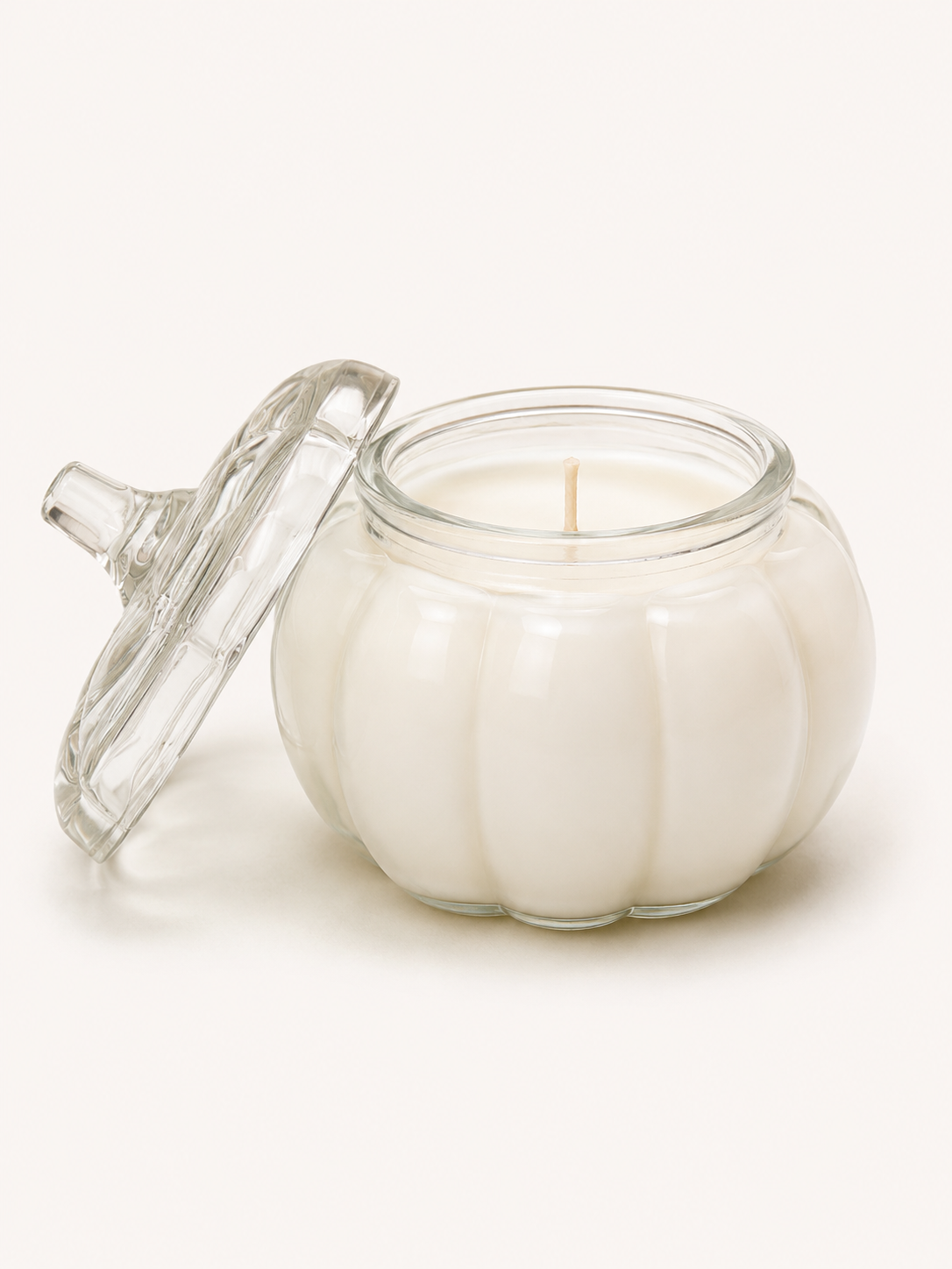 Mini Pumpkin Candle in Glass Jar w/ Lid -LE