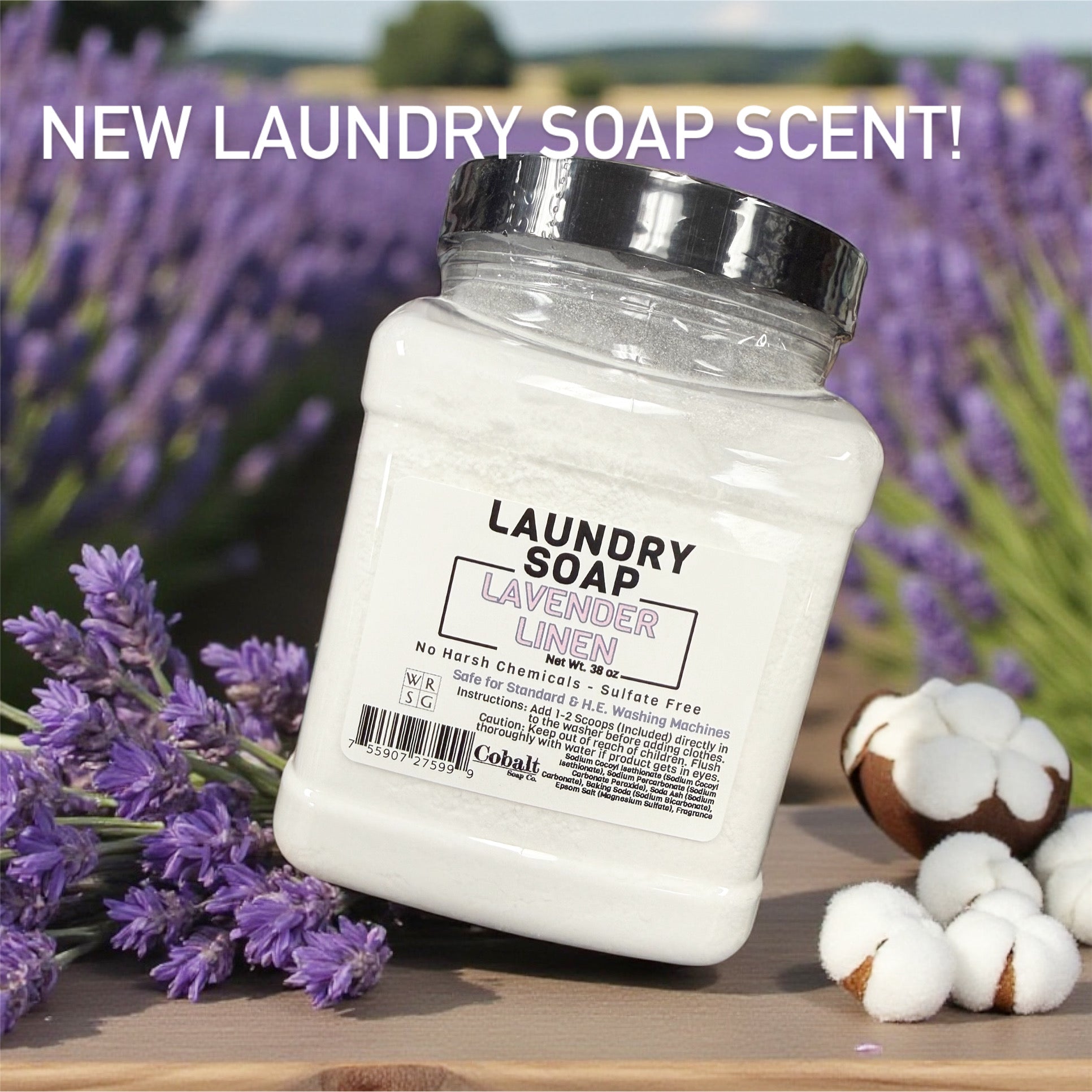 Cobalt Soap Laundry Soap Powder - Lavender Linen