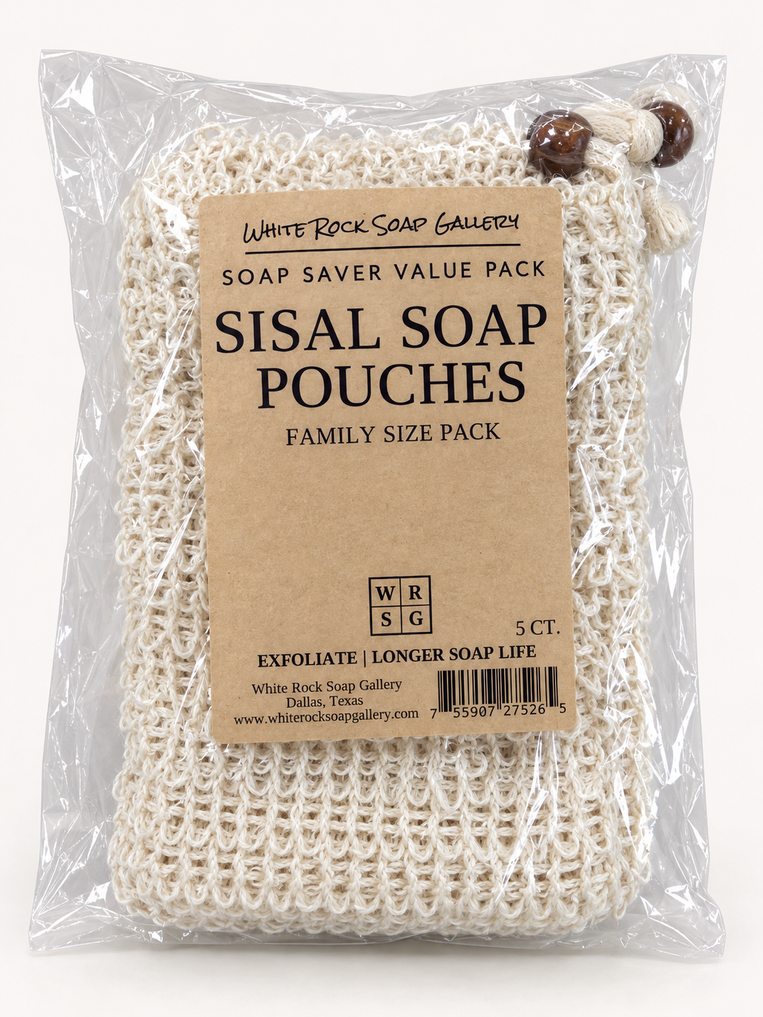 Mini Sisal Soap Pouch - Bulk 5 Pack