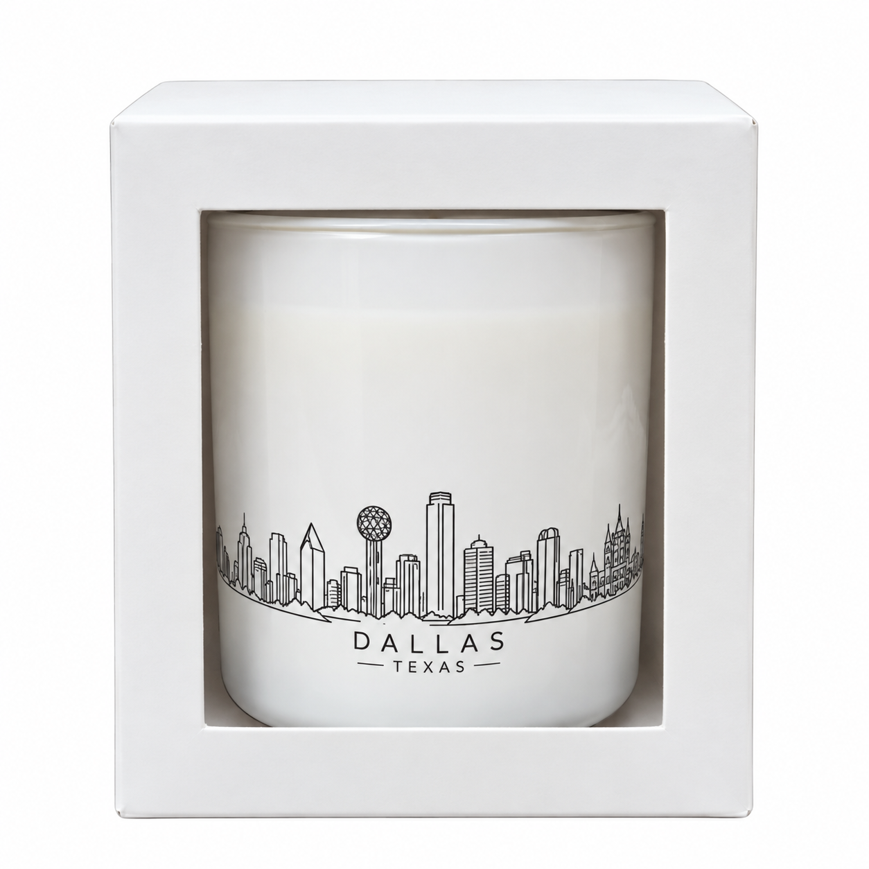 Dallas Texas Skyline Soy Wax Candle