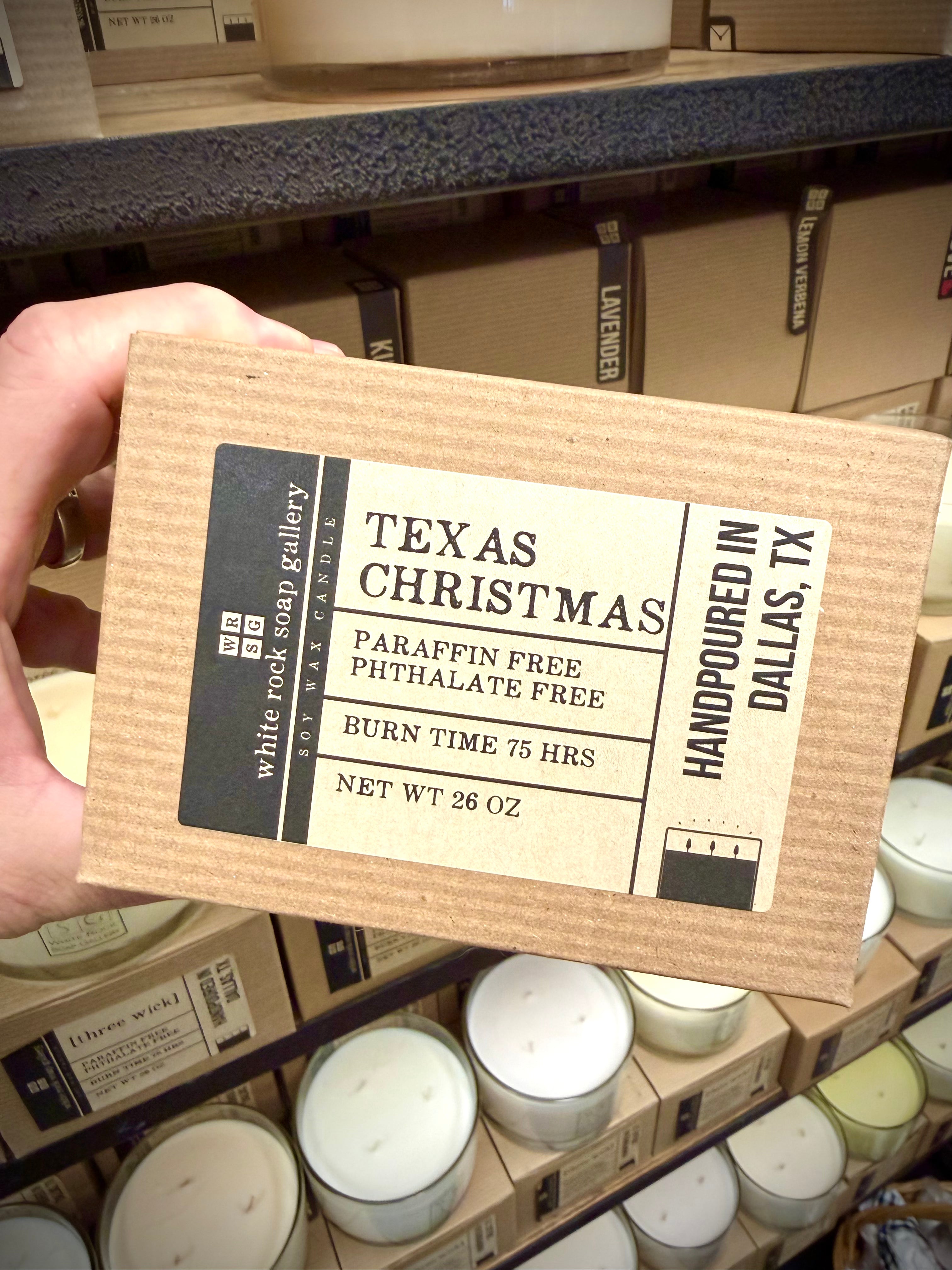 Three Wick Soy Wax Candle - Texas Christmas