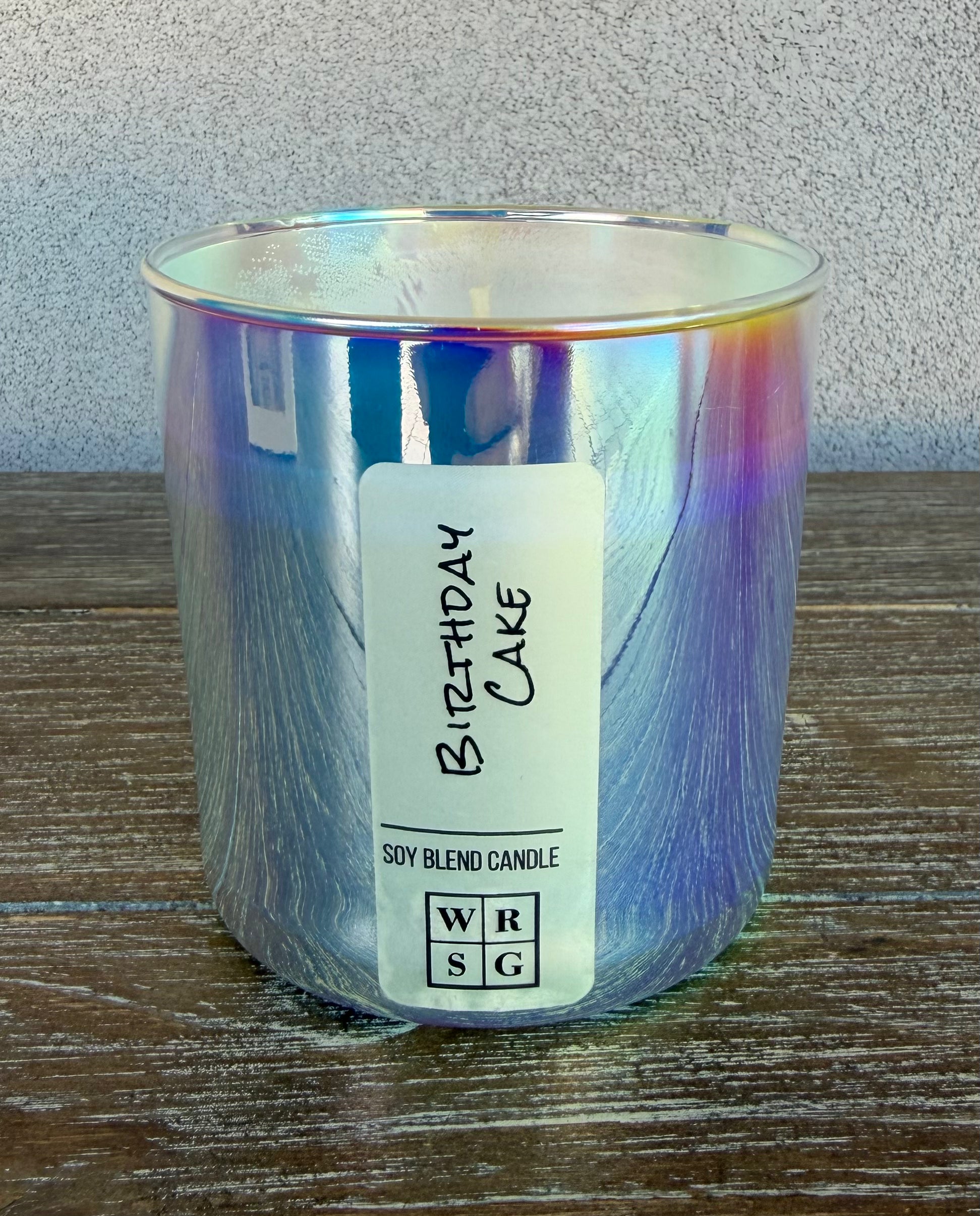 🎂 Soy Wax Candle – Birthday Cake (Limited Edition Iridescent Jar)