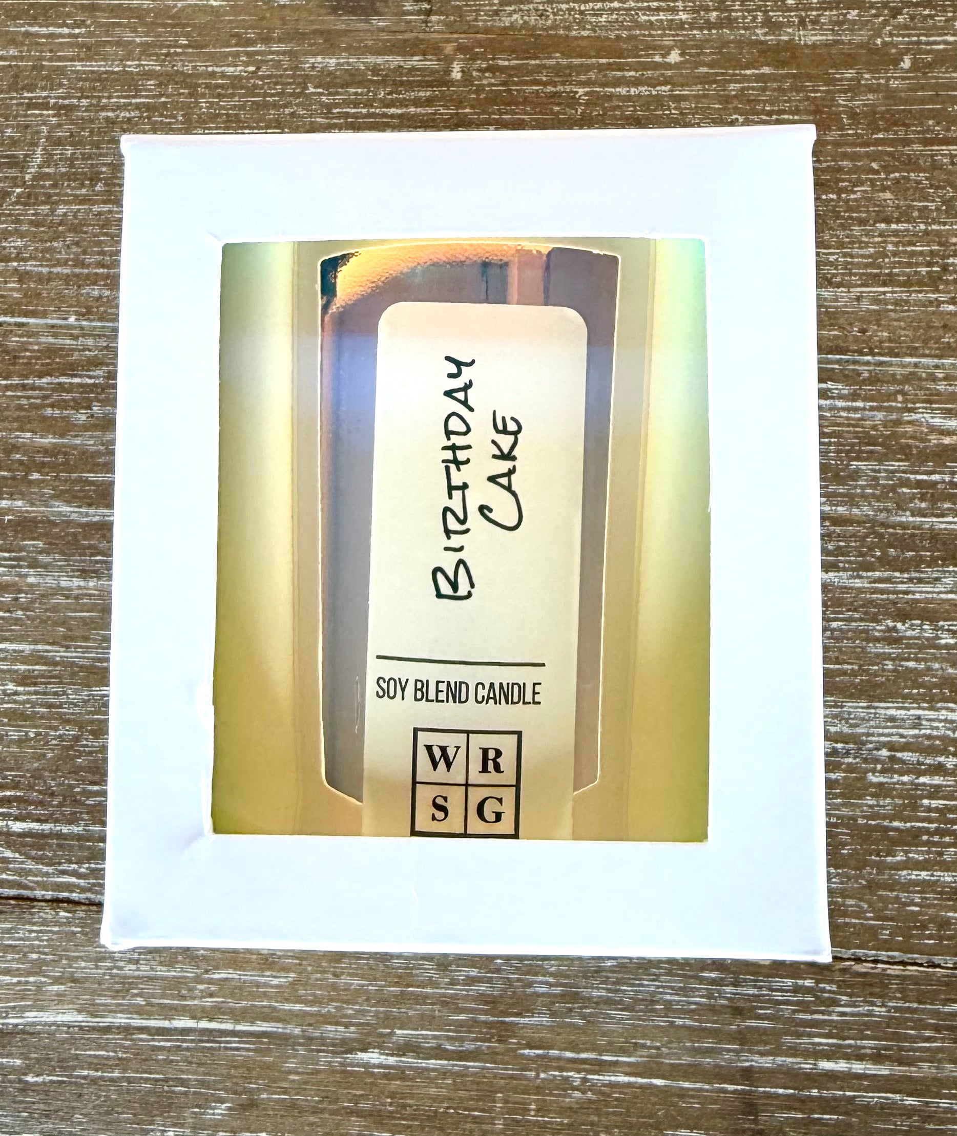 🎂 Soy Wax Candle – Birthday Cake (Limited Edition Iridescent Jar)