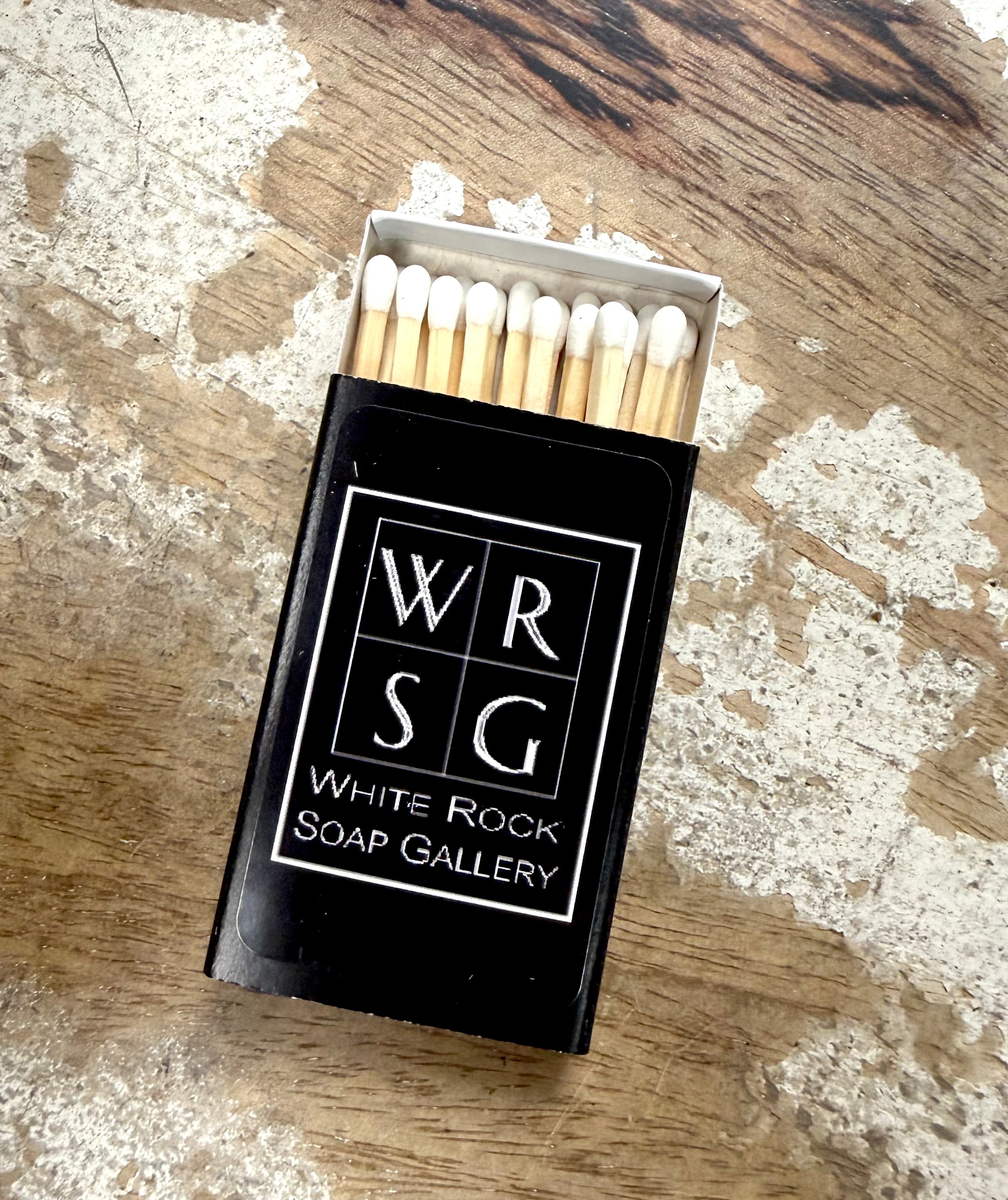 Caja de fósforos White Rock Soap Gallery