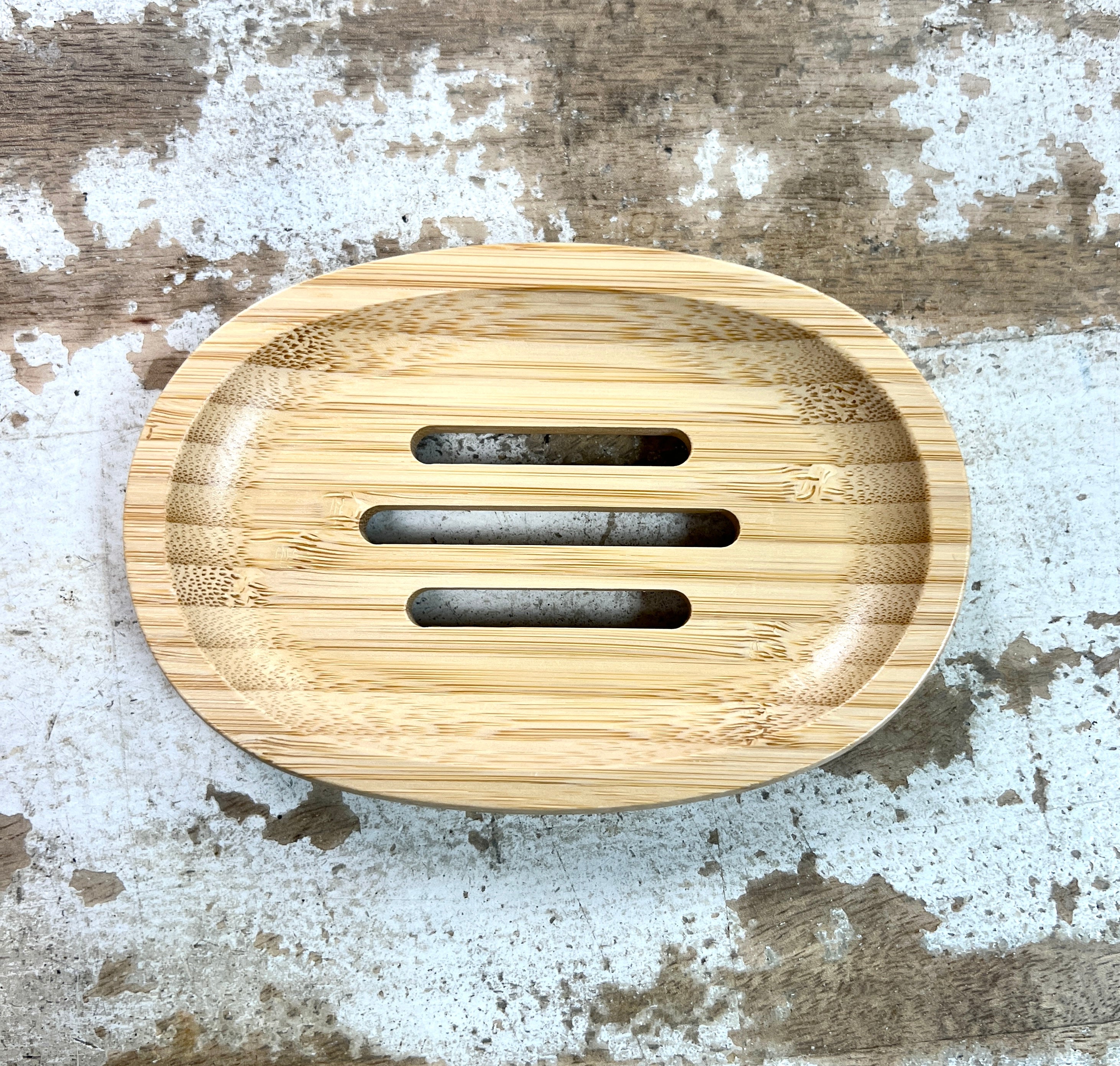 Natural Wood Bamboo Soap Dish Oval