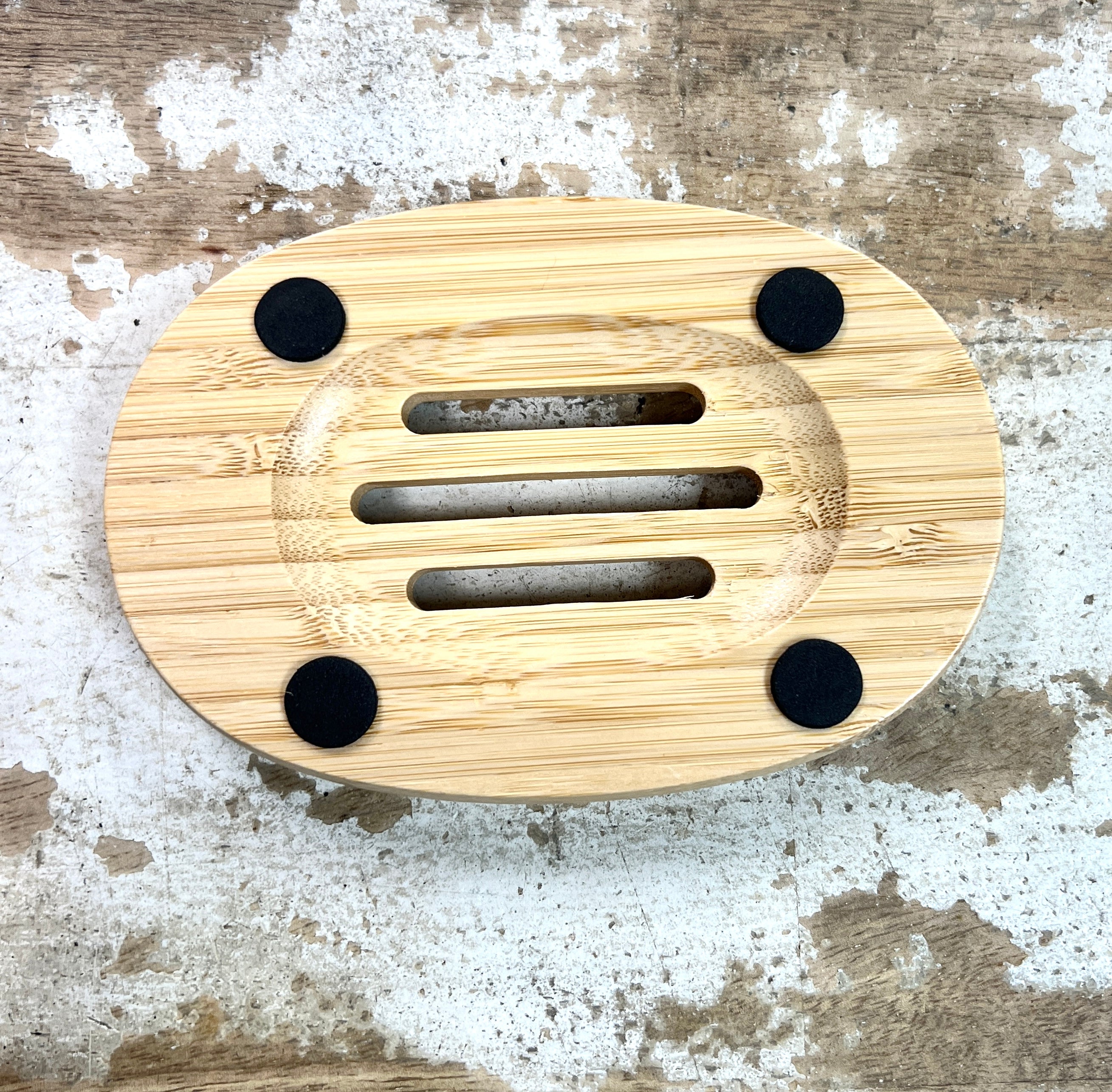 Natural Wood Bamboo Soap Dish Oval