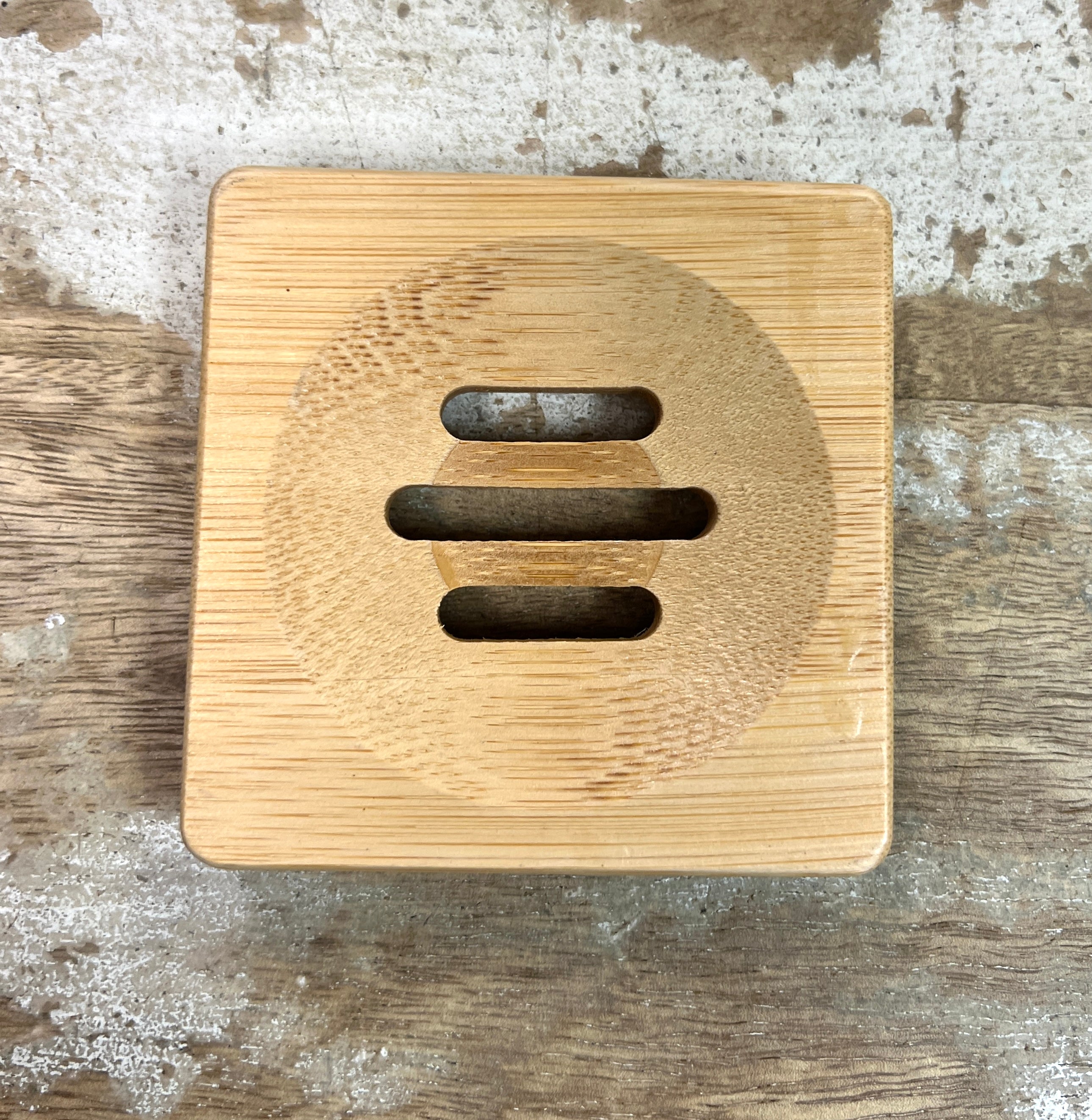 Natural Wood Bamboo Soap Dish Square Mini — White Rock Soap Gallery