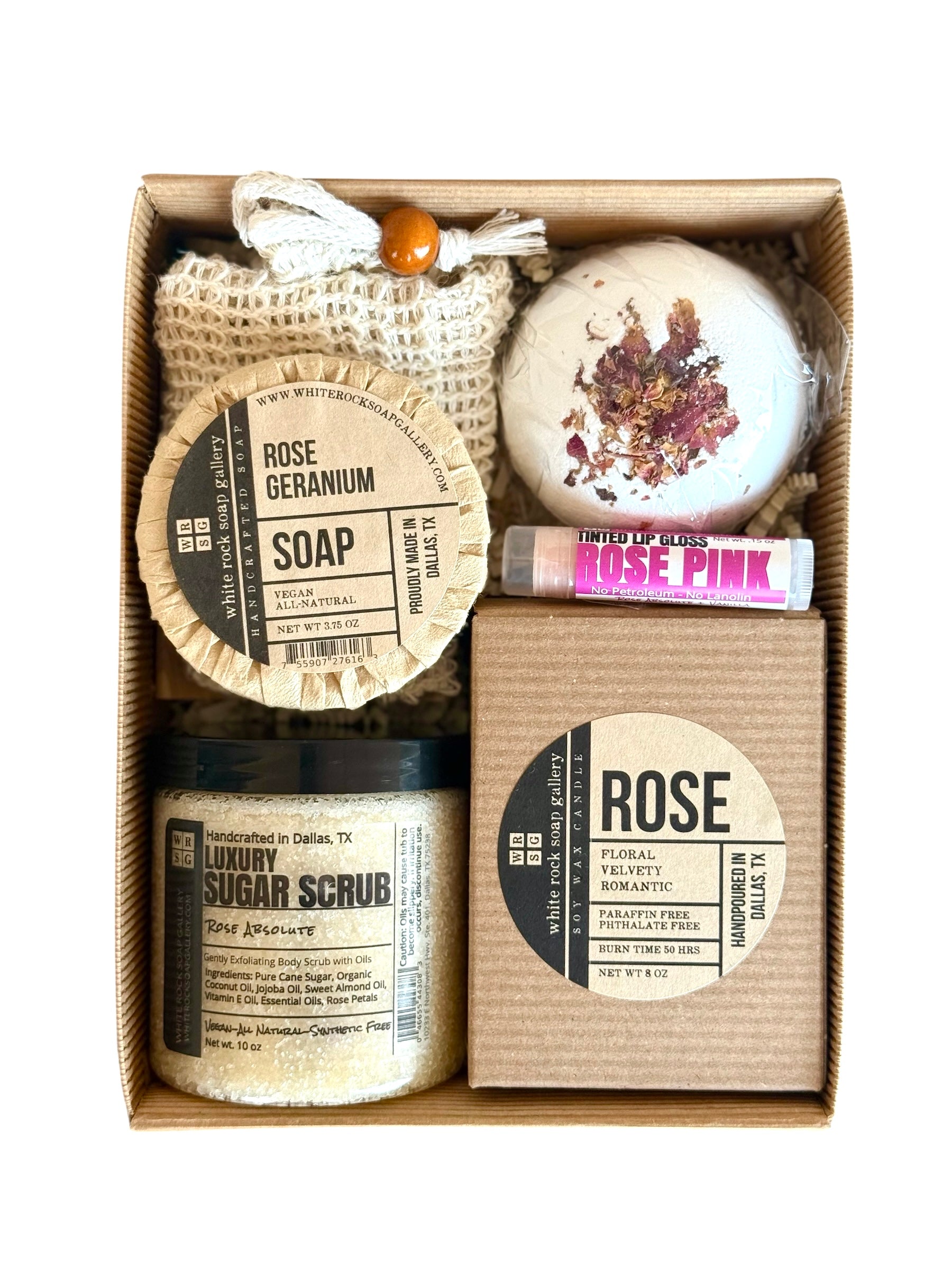 Luxurious Spa Rose Gift Box - 7 Piece Gift Set