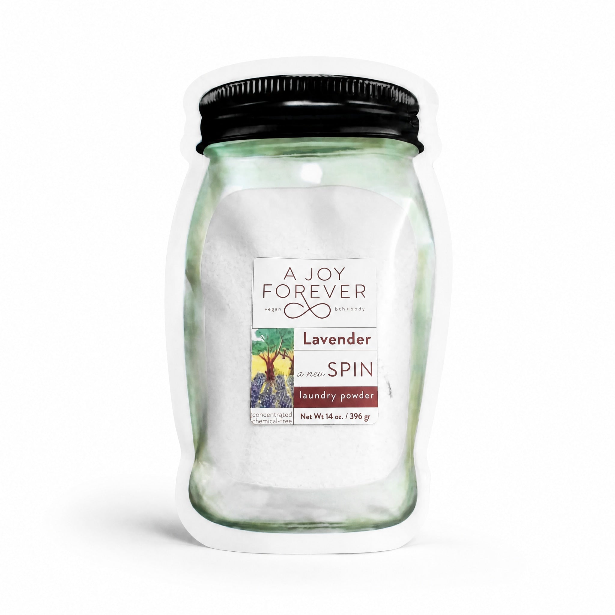 A Joy Forever Bath Body + Candles - A New Spin Biodegradable Laundry Powder: Lavender by A Joy Forever Bath, Body+Candles available from White Rock Soap Gallery in Dallas