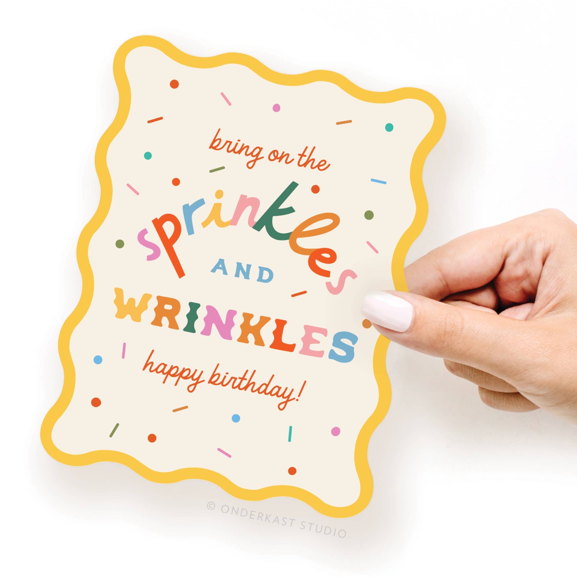 Onderkast Studio - Wavy Die Cut Sprinkles and Wrinkles Notecard