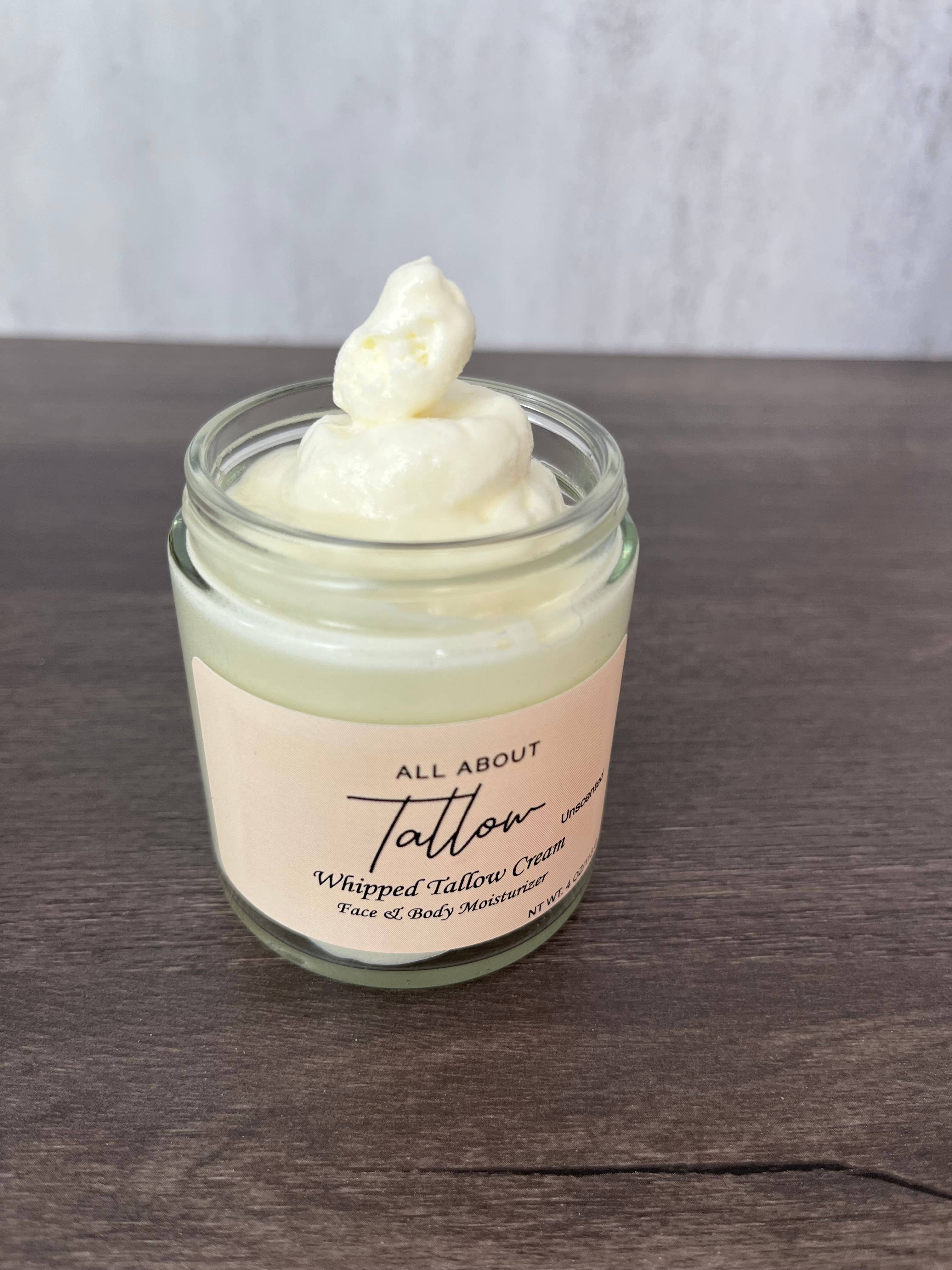 Whipped Tallow Cream - Face & Body Moisturizer: Vanilla / 2 oz
