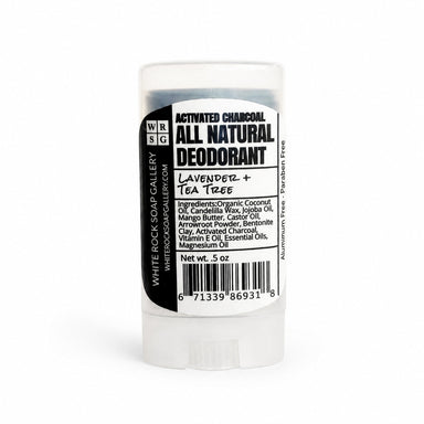 Activated Charcoal Aluminum Free Deodorant - Travel Size by White Rock Soap Gallery available from White Rock Soap Gallery in Dallas