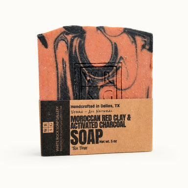 Activated Charcoal & Moroccan Red Clay Soap by White Rock Soap Gallery available from White Rock Soap Gallery in Dallas