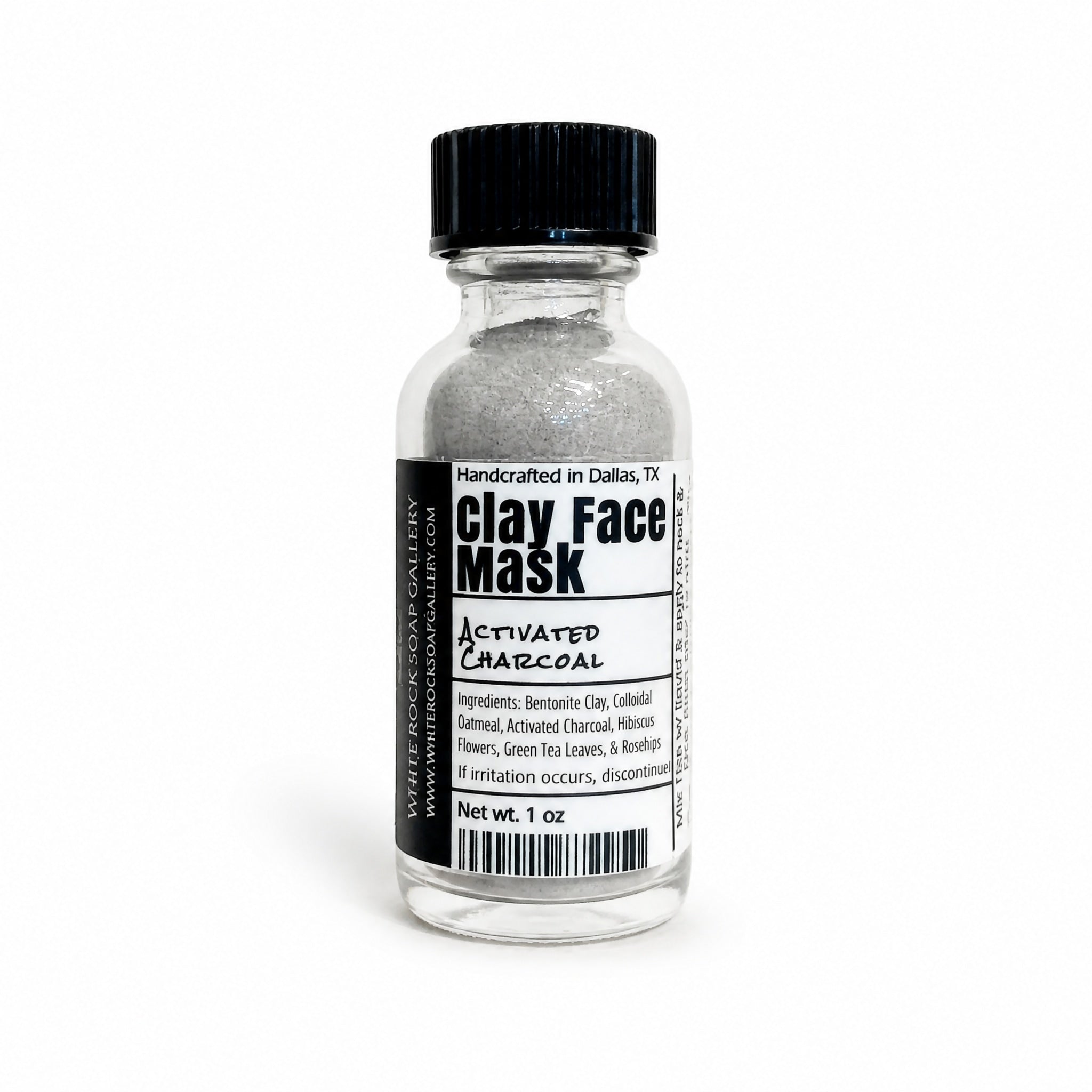 Activated Charcoal Clay Face Mask - Travel Size by White Rock Soap Gallery available from White Rock Soap Gallery in Dallas