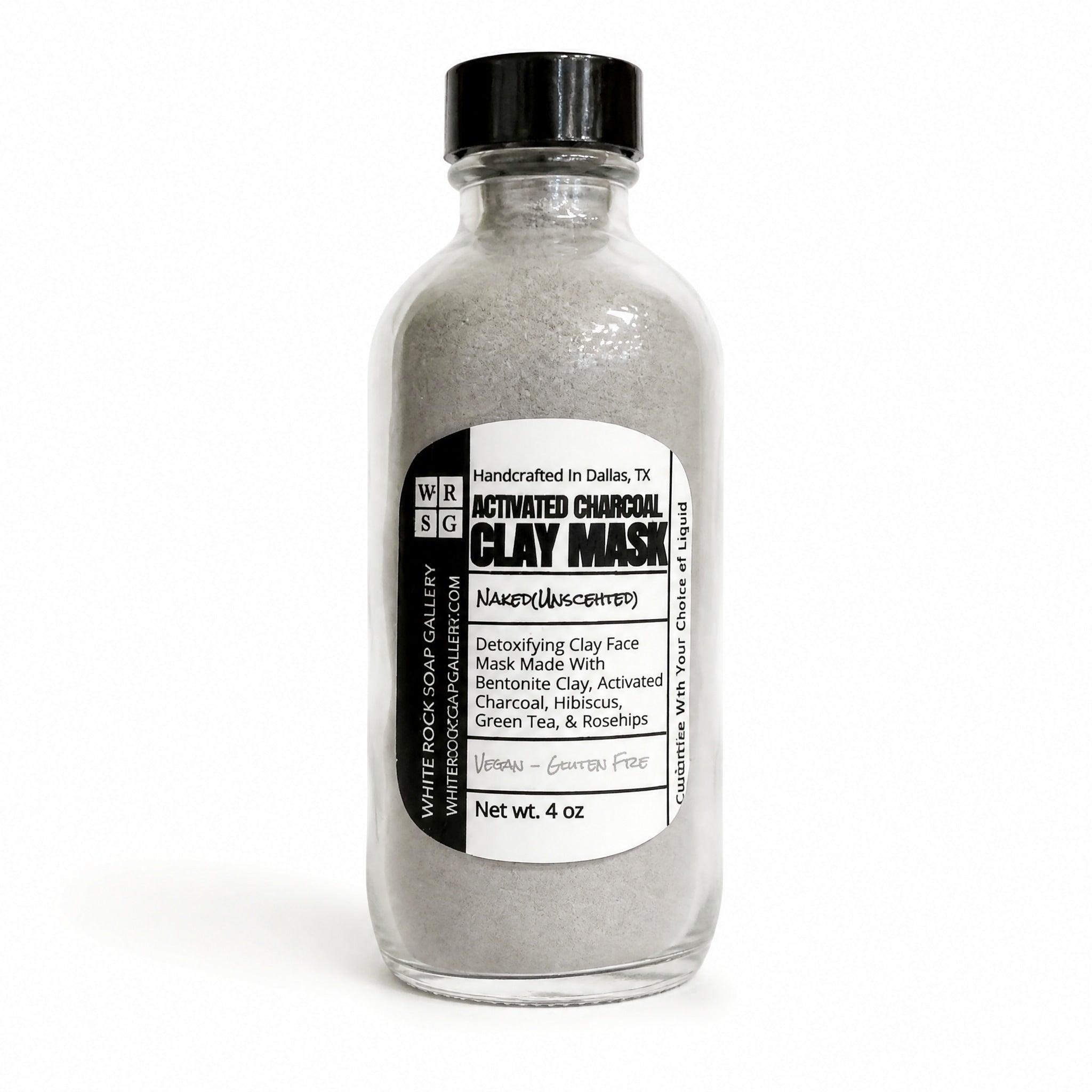 Activated Charcoal Clay Face Mask by White Rock Soap Gallery available from White Rock Soap Gallery in Dallas