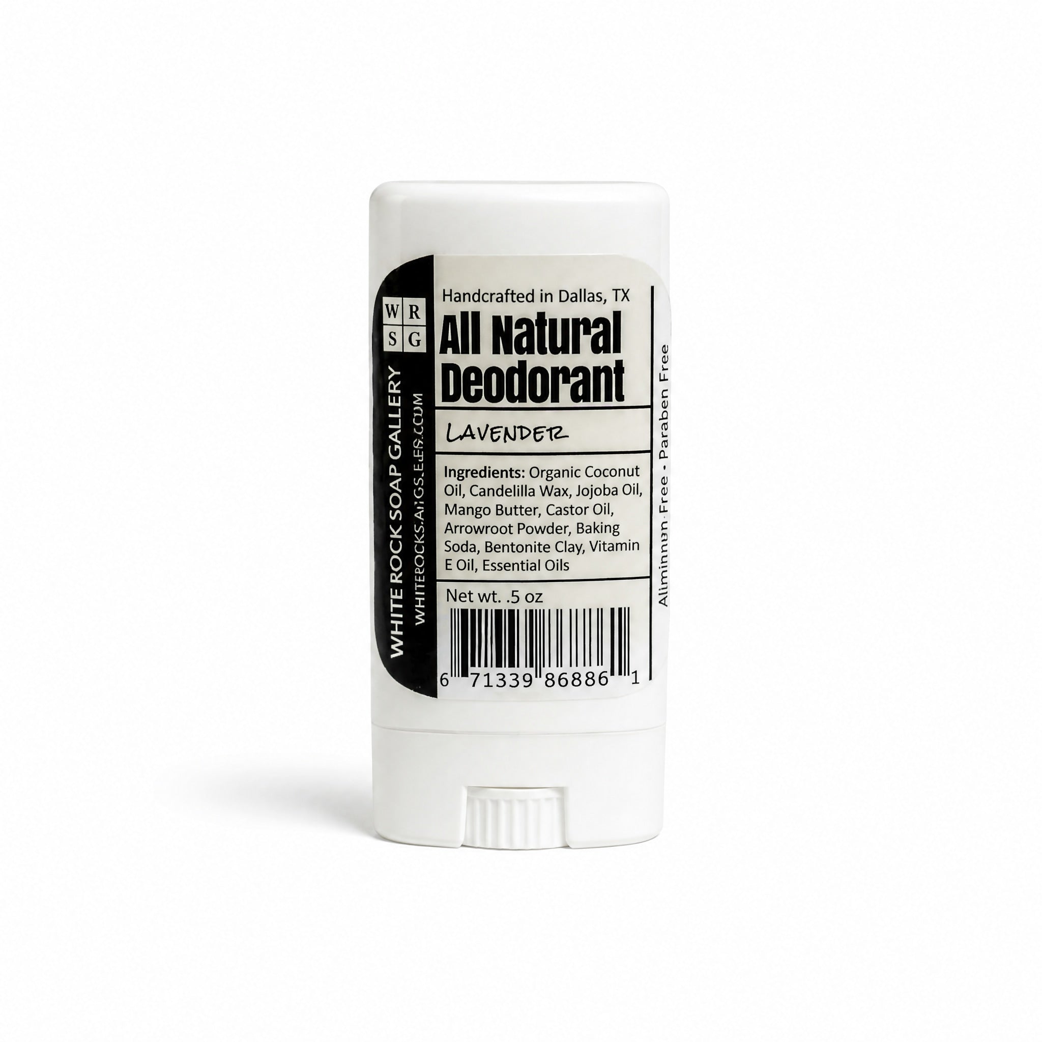 Aluminum Free Deodorant - Travel Size by White Rock Soap Gallery available from White Rock Soap Gallery in Dallas