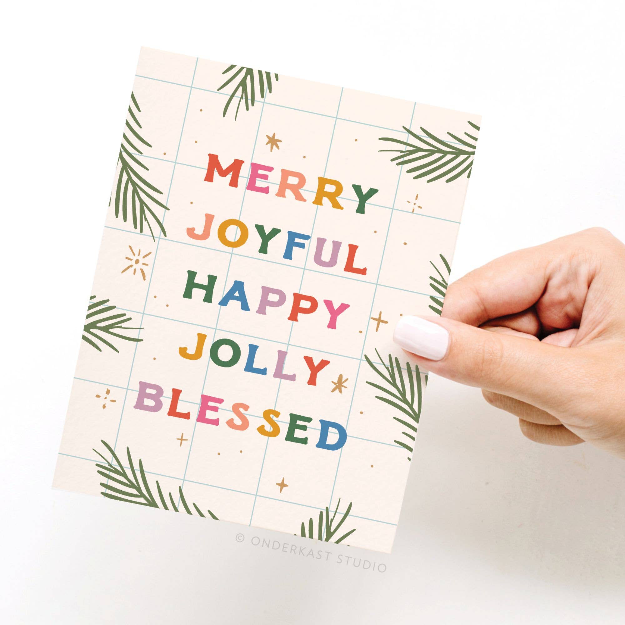 Onderkast Studio - Merry Joyful Christmas Spruce Greeting Card