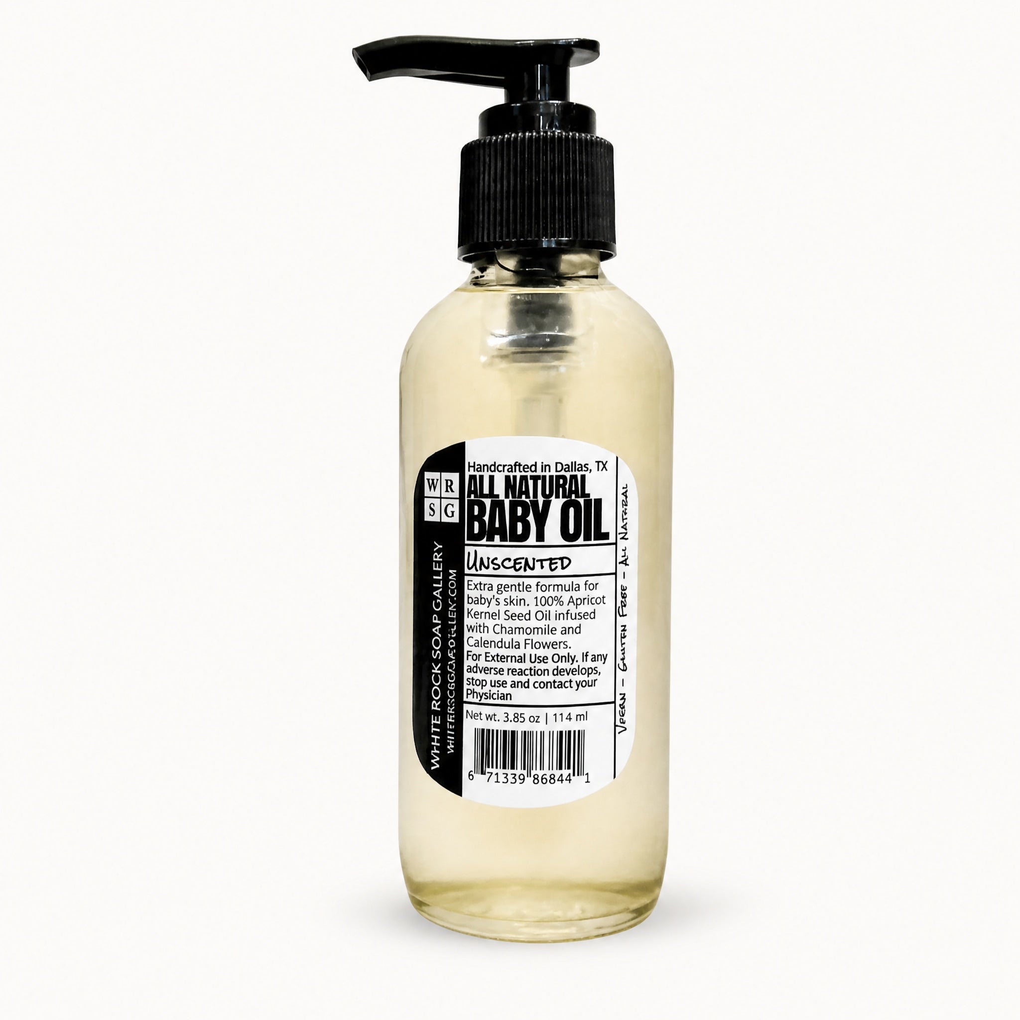 Baby Oil by White Rock Soap Gallery available from White Rock Soap Gallery in Dallas
