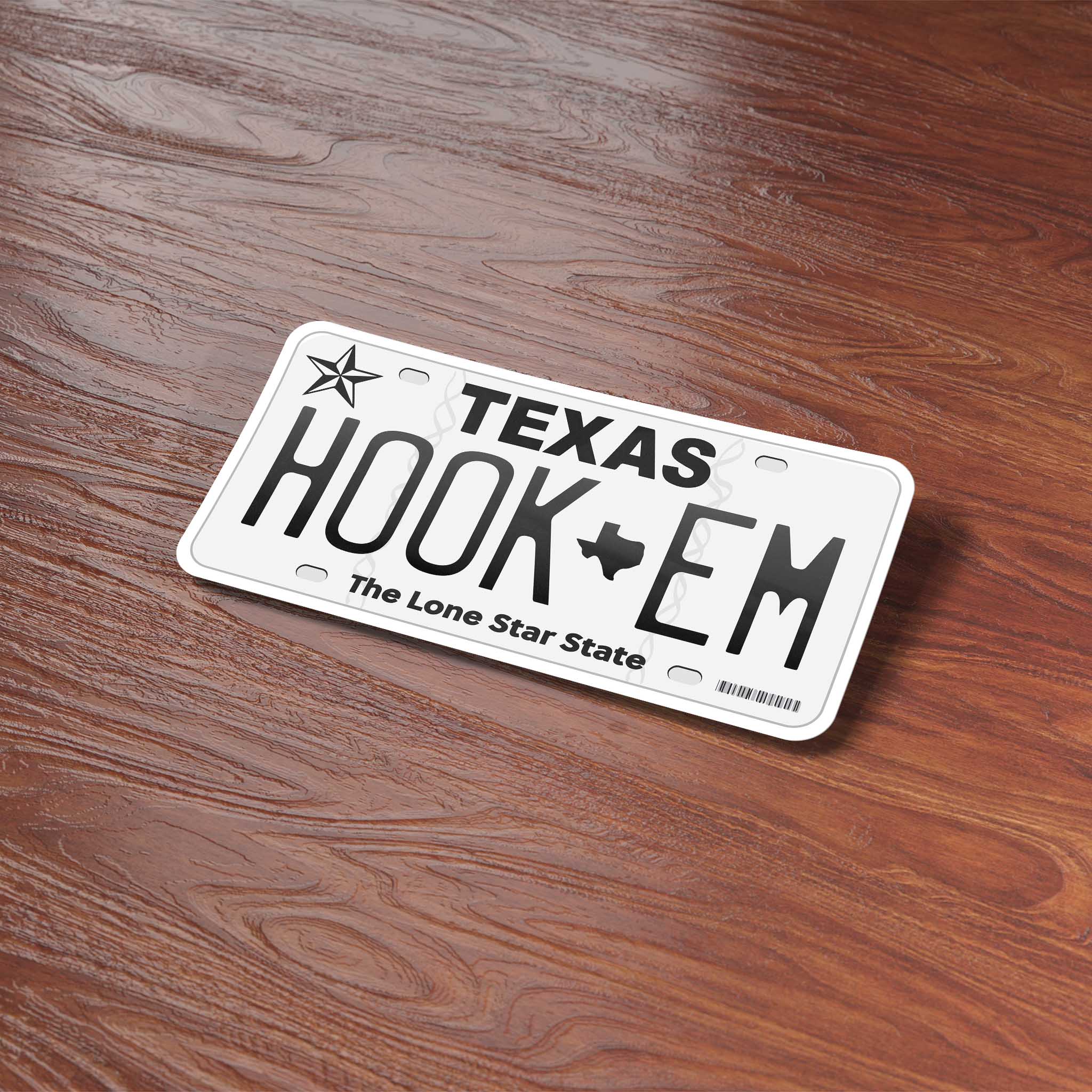Sentinel Supply - Hook Em Texas License Plate Sticker