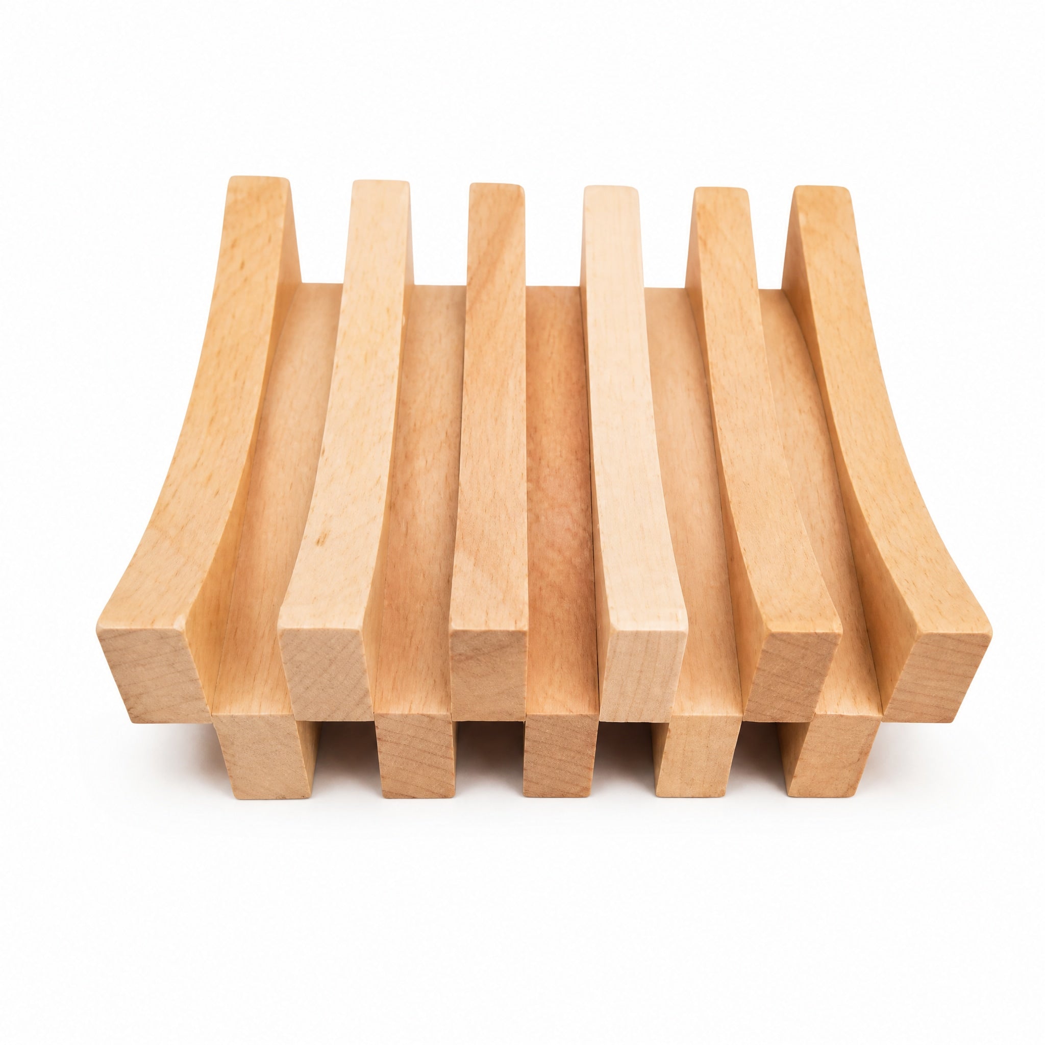 Beech Wood Double Curved Soap Dish by WRSG Accessories available from White Rock Soap Gallery in Dallas