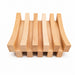 Beech Wood Double Curved Soap Dish by WRSG Accessories available from White Rock Soap Gallery in Dallas