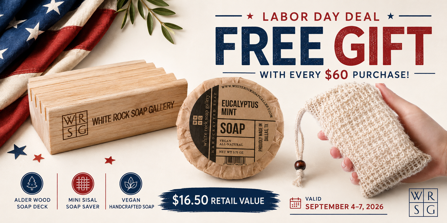 Labor Day - FREE Gift w/ $60 Purchase