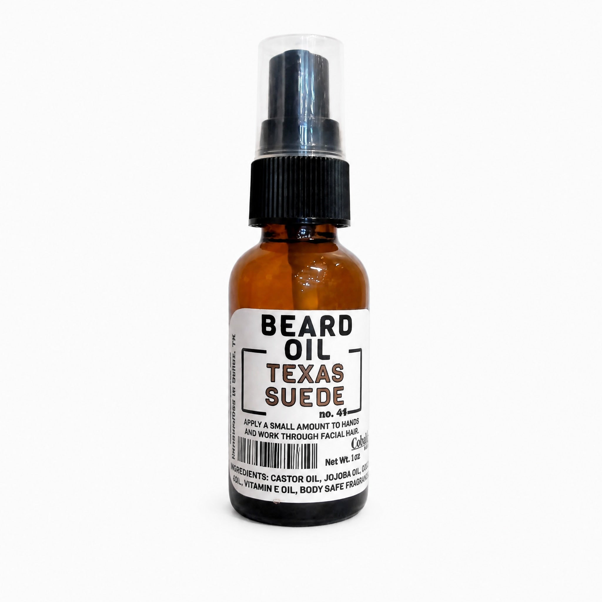 Cobalt Soap Co. Texas Suede Beard Oil by Cobalt Soap available from White Rock Soap Gallery in Dallas