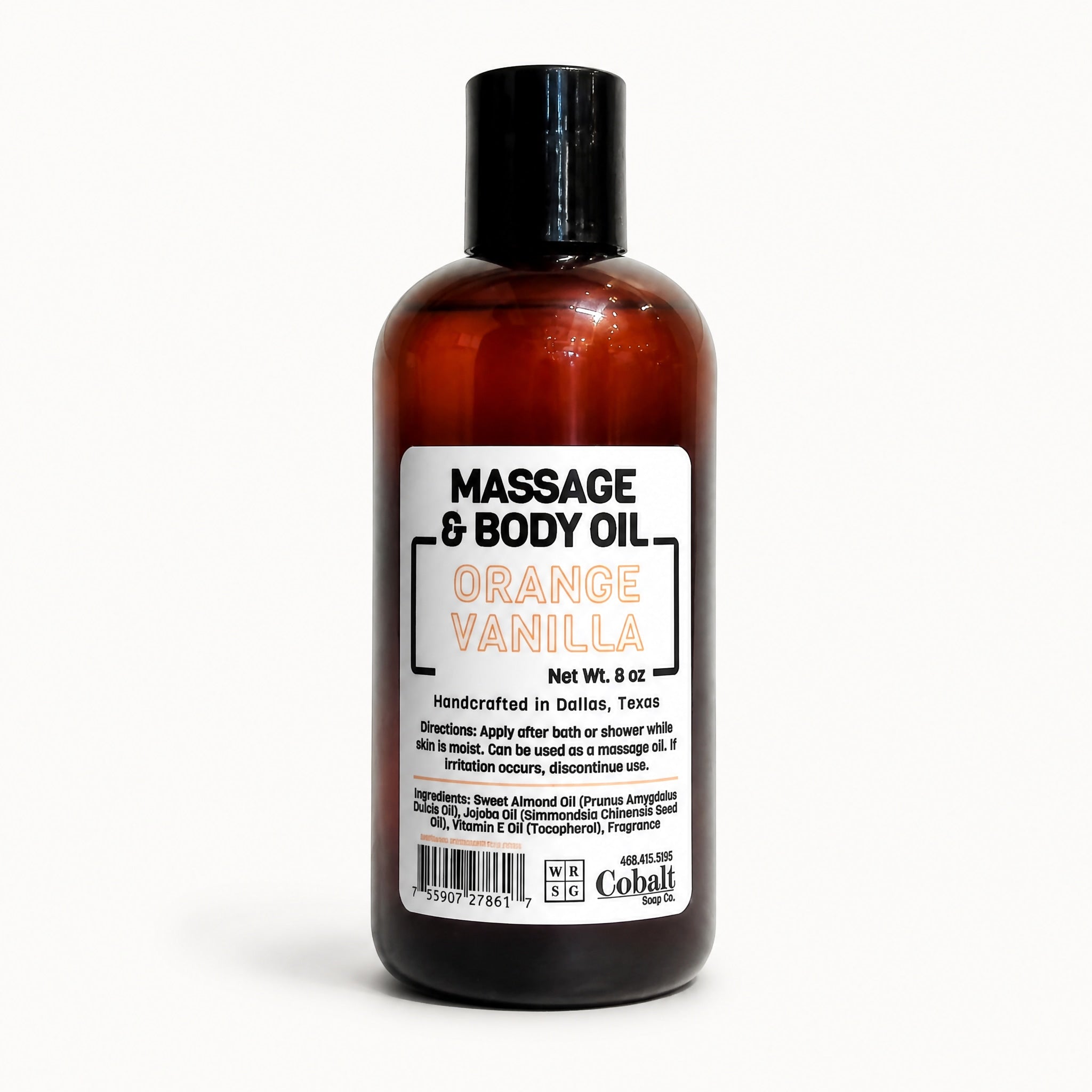 Cobalt Soap Massage & Body Oil by Cobalt Soap available from White Rock Soap Gallery in Dallas